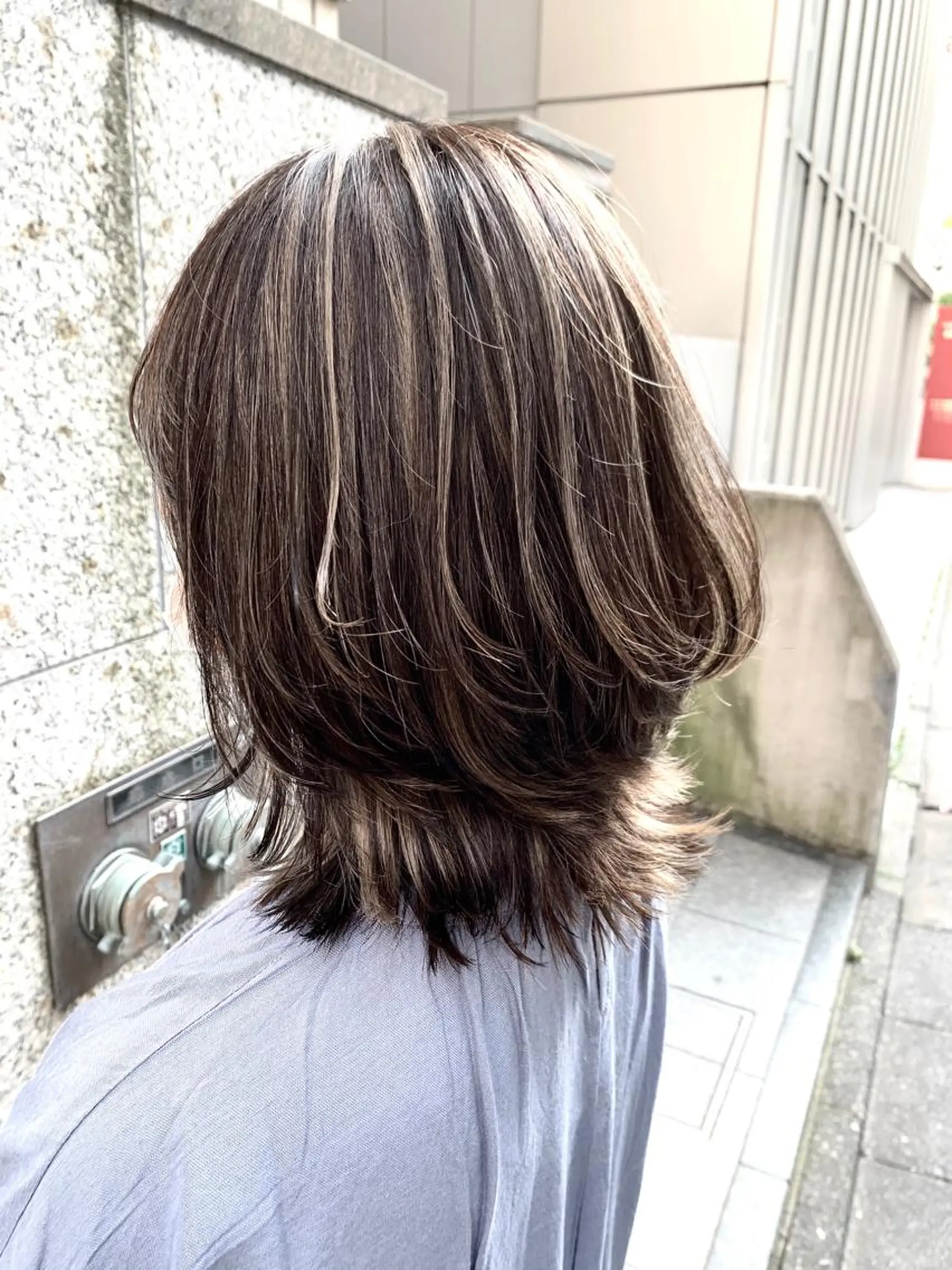 ミディアム カラー ヘアカラー トリートメント 岡崎勇人/レイヤー/ 韓国/ケラチンTRのヘアスタイル