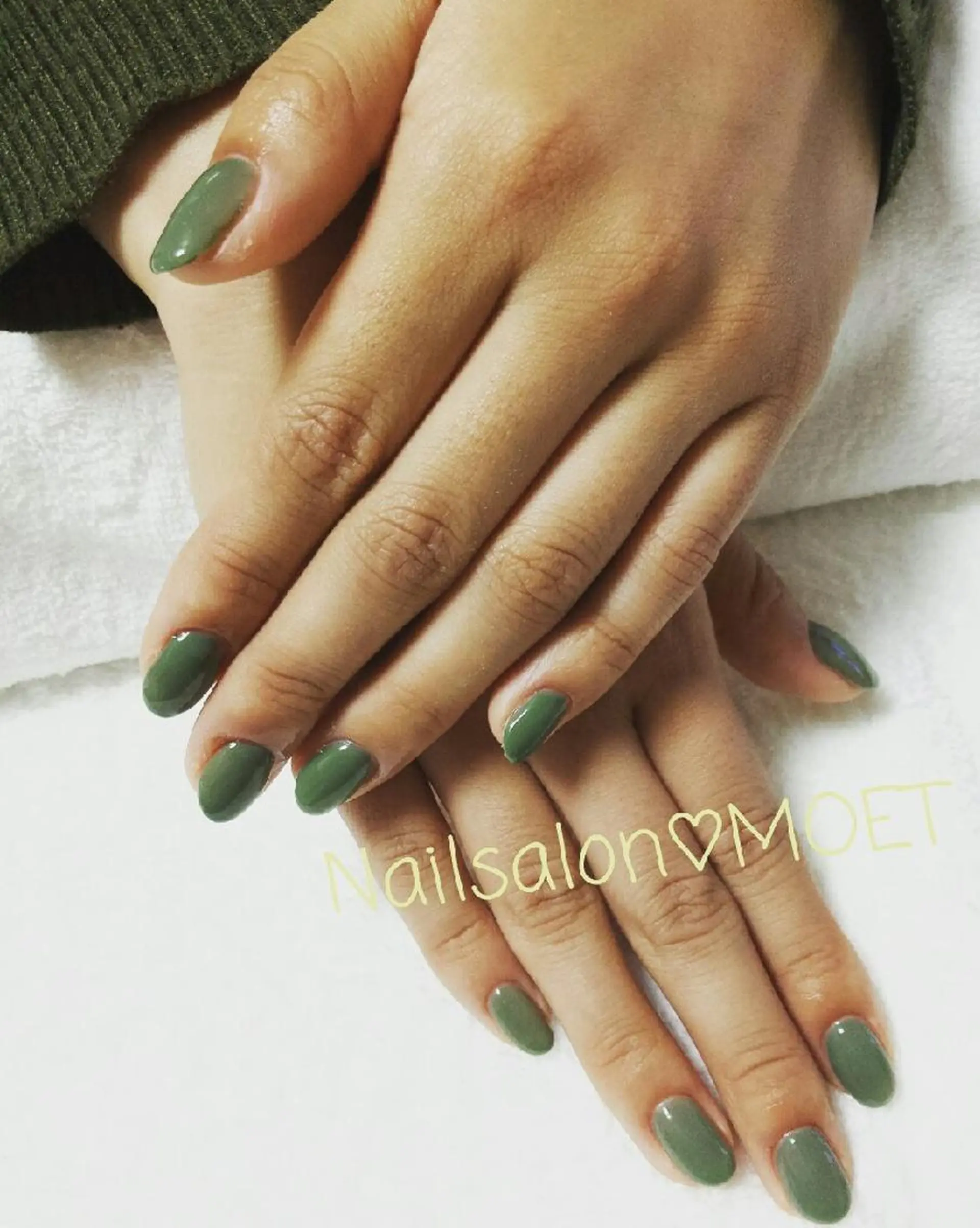 ネイル グリーン 齋藤 あゆみのネイルデザイン