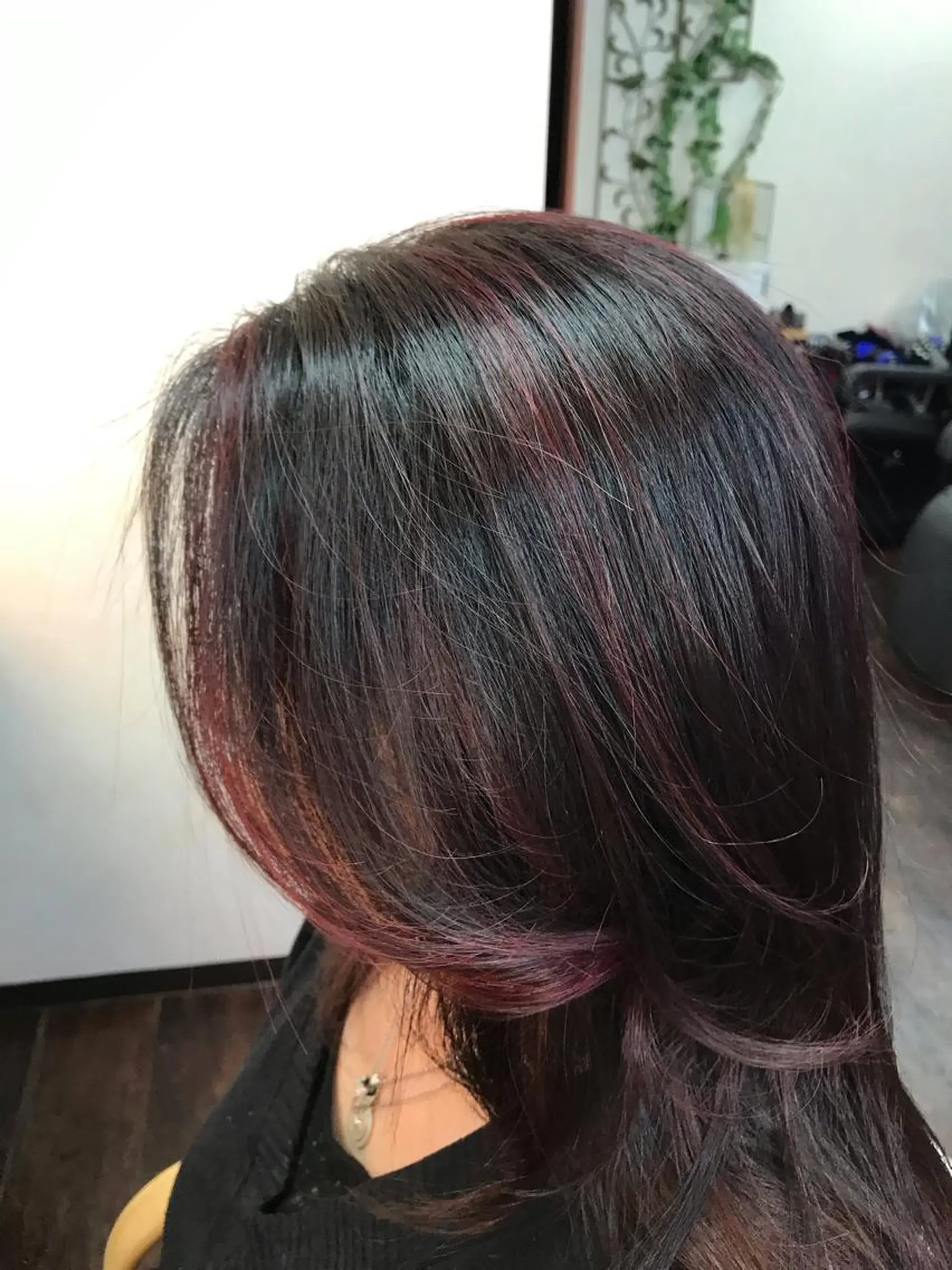 セミロング カラー 桧山 真のヘアスタイル