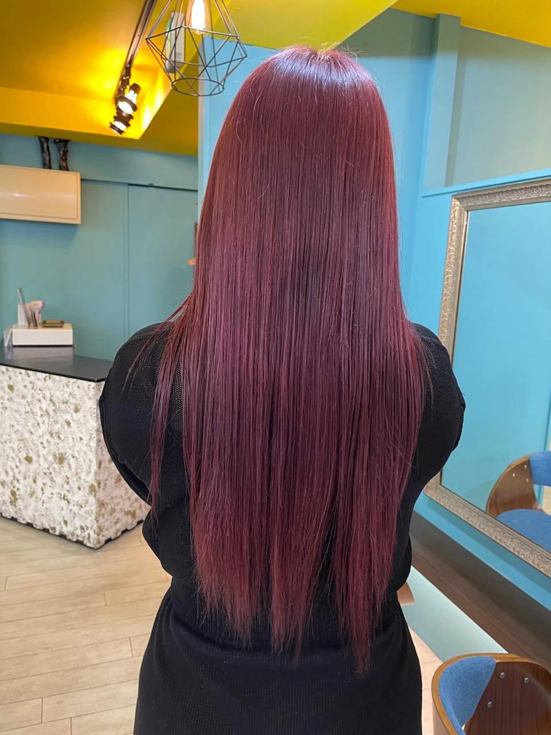 ロング カラー ダブルカラー ピンクカラー ヘアカラー トリートメント Share Salon Reco【GARDEN】所属・末石 智のヘアスタイル