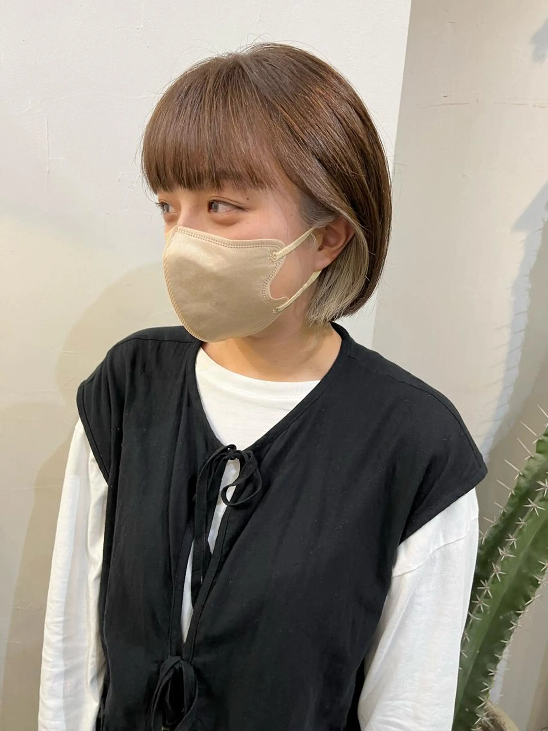 ショート カラー イヤリングカラー インナーカラー ボブ カット ヘアカラー 千葉 郁也のヘアスタイル