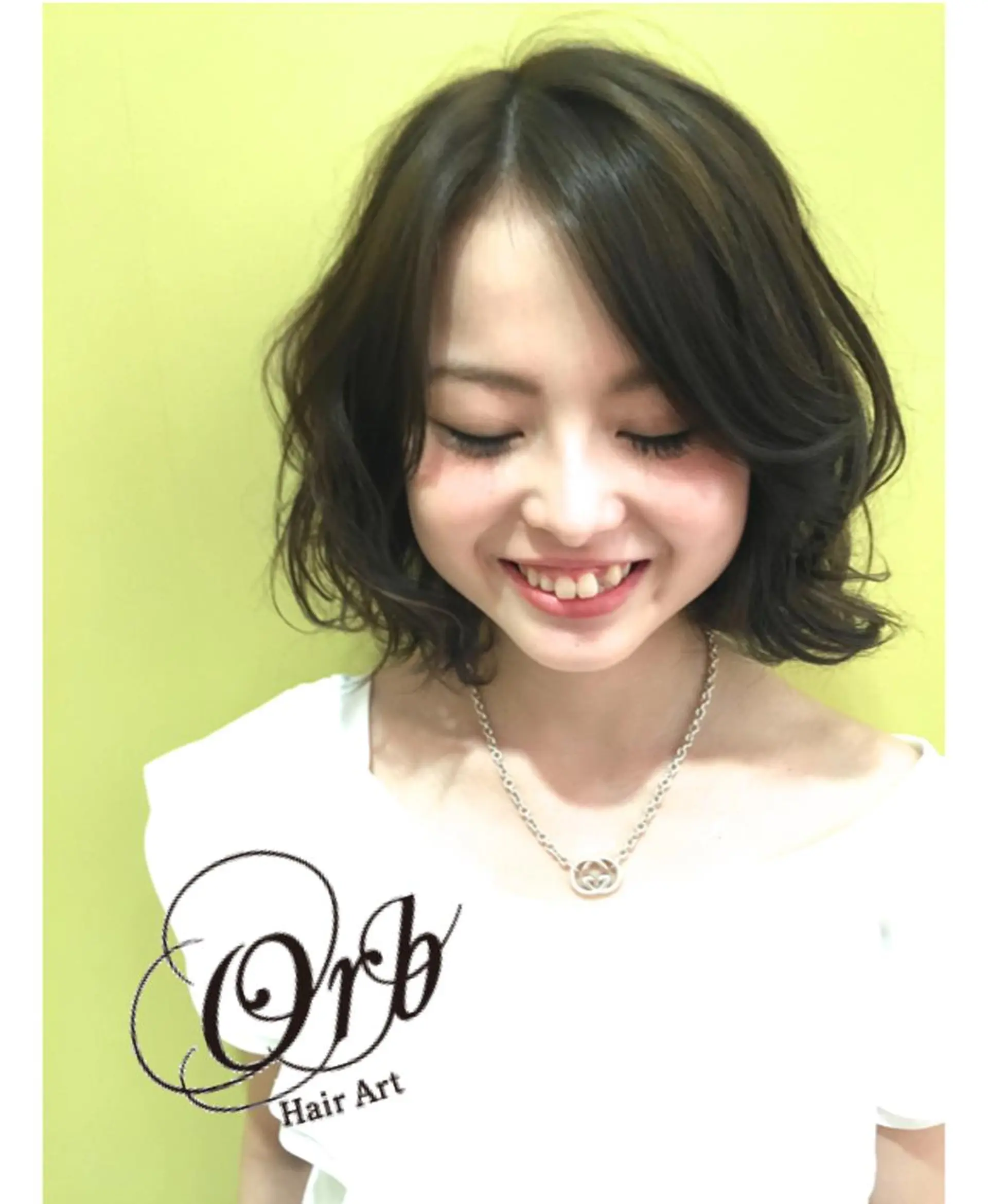 ショート ミディアム カラー パーマ ヘアカラー 鬼頭 洋吏のヘアスタイル