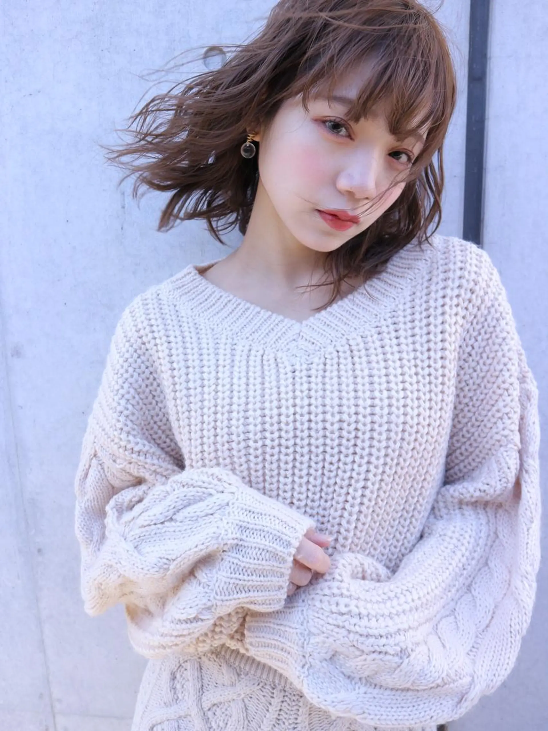 ミディアム カラー 透明感カラー テトネ タカシのヘアスタイル