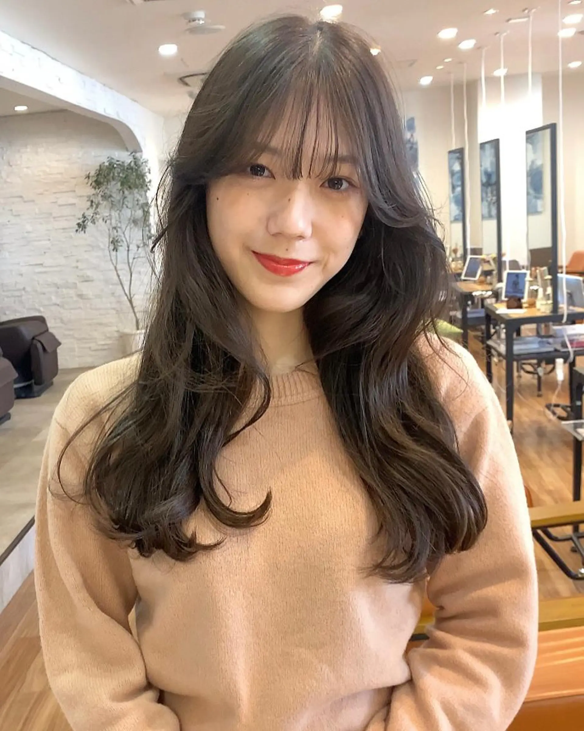 セミロング パーマ セミロングパーマ デジタルパーマ カット パーマ 古沢 新のヘアスタイル