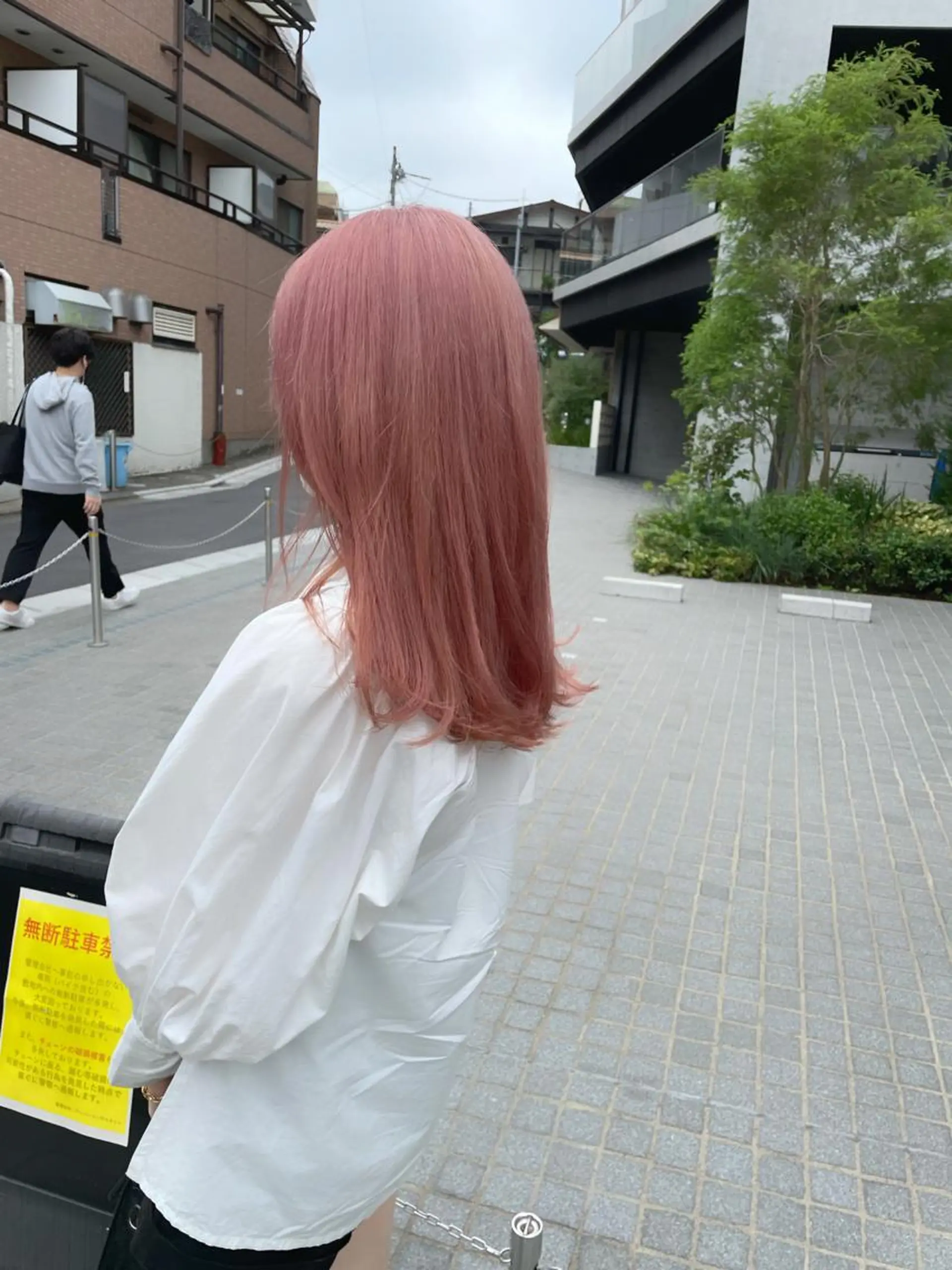 ロング カラー ベージュカラー ピンクカラー ピンクベージュ ヘアカラー トリートメント パーマ/透明感カラー /ボブ/吉田一生のヘアスタイル