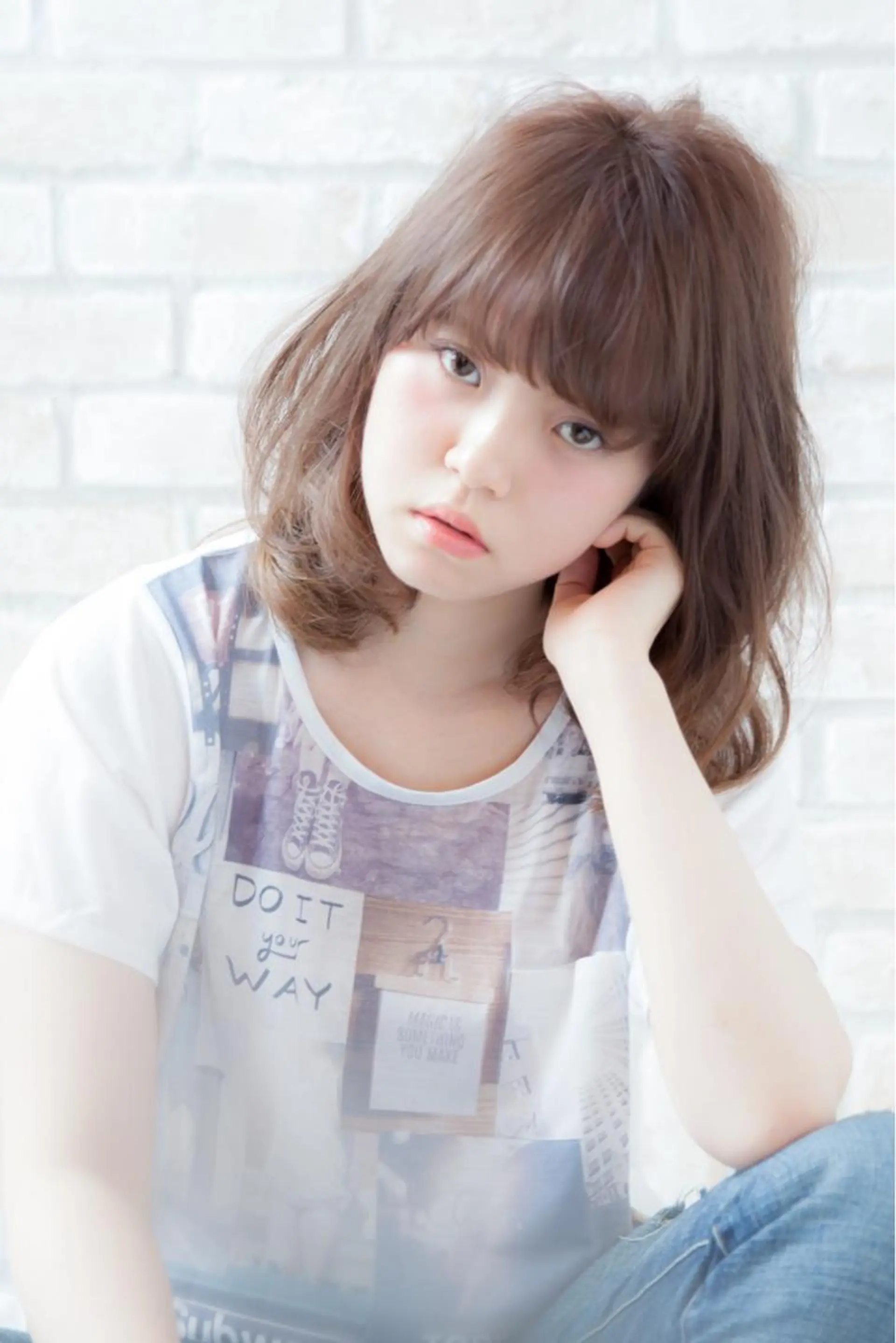 ミディアム 上尾  純也のヘアスタイル