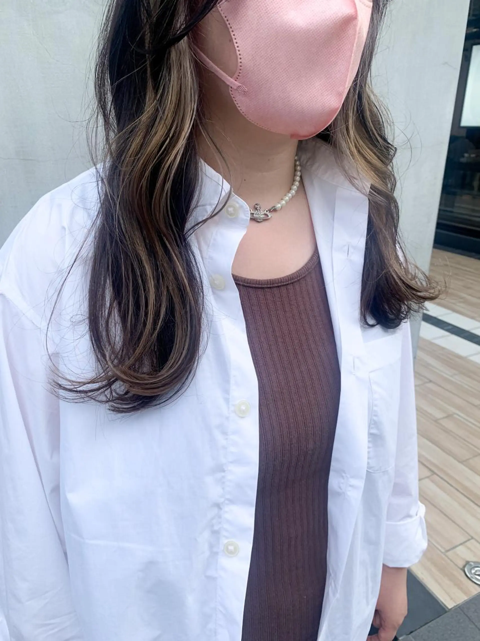 セミロング カラー ヘアアレンジ ヘアカラー トリートメント yuka .のヘアスタイル