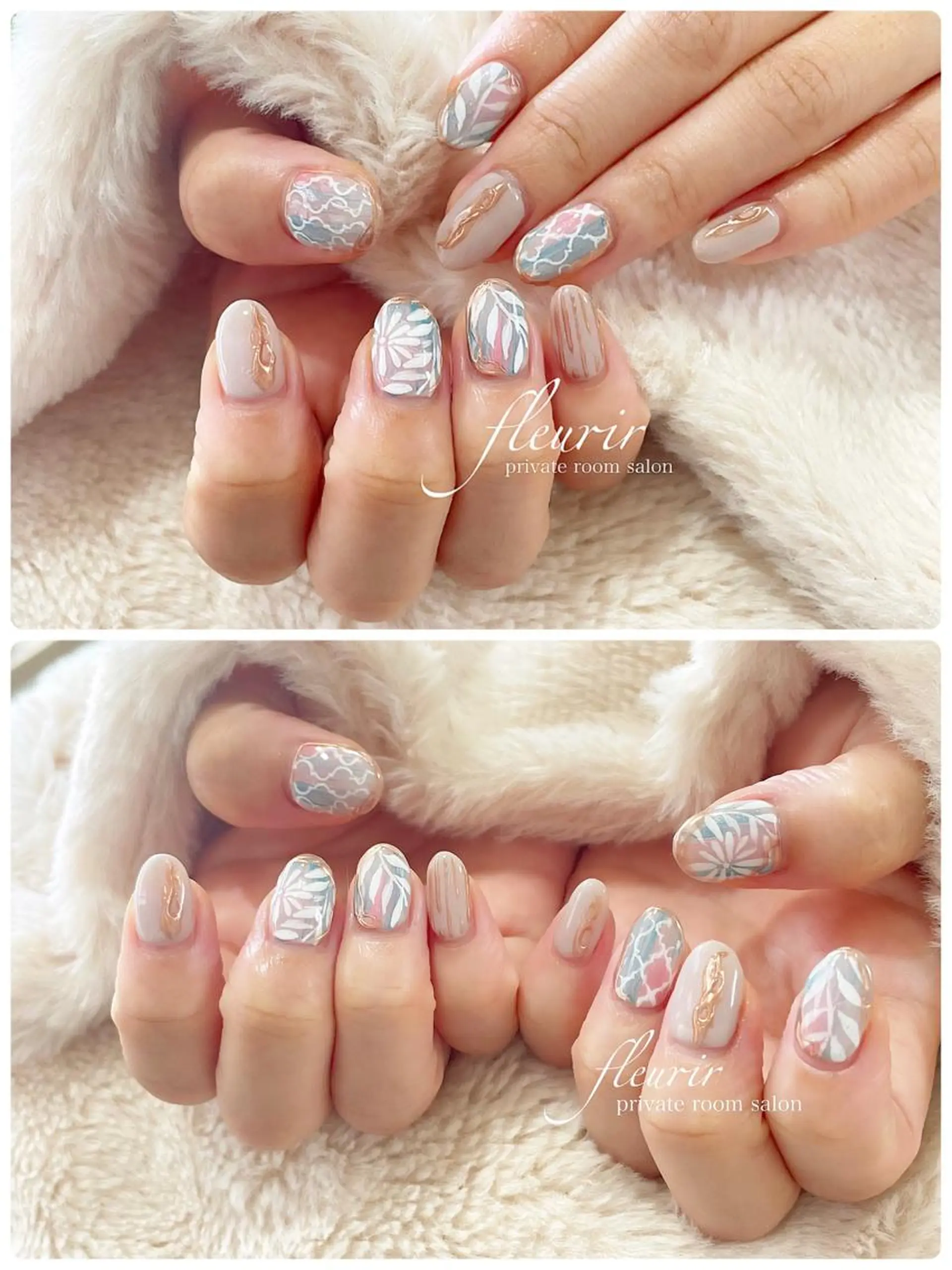 ネイル アートネイル フルリール 【プライベートサロンのネイルデザイン