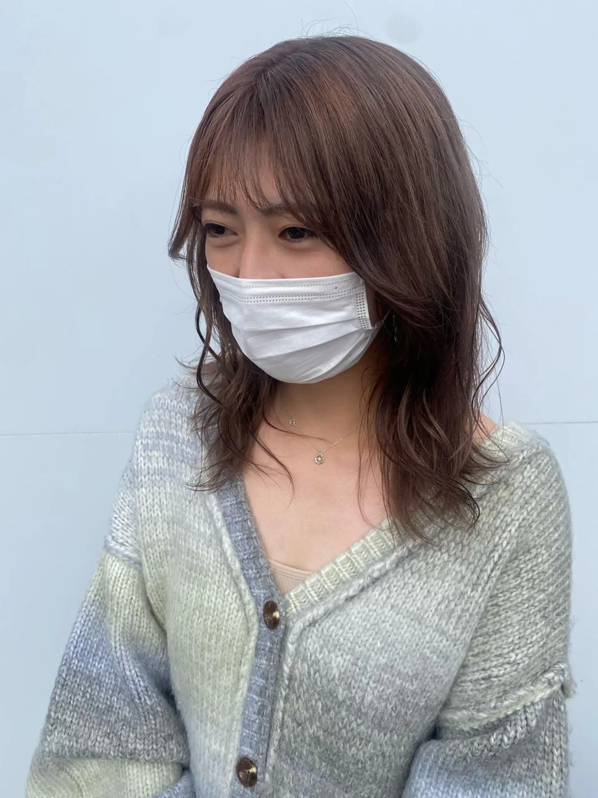 ミディアム カラー カット ヘアカラー 💘韓国カラー💘 クルミのヘアスタイル