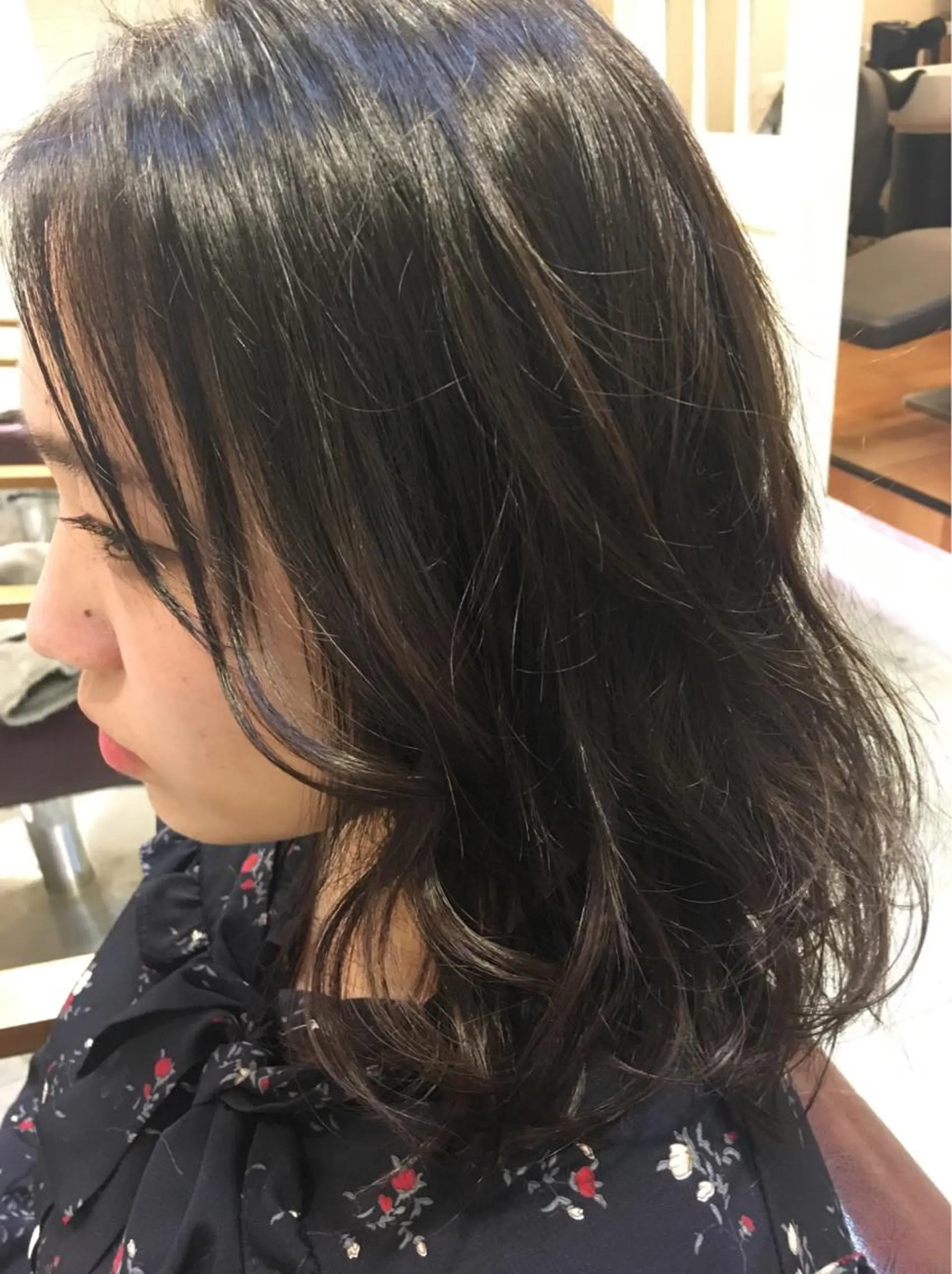 ミディアム カラー アッシュ パープルカラー hair salon Ranun髪質改善のヘアスタイル