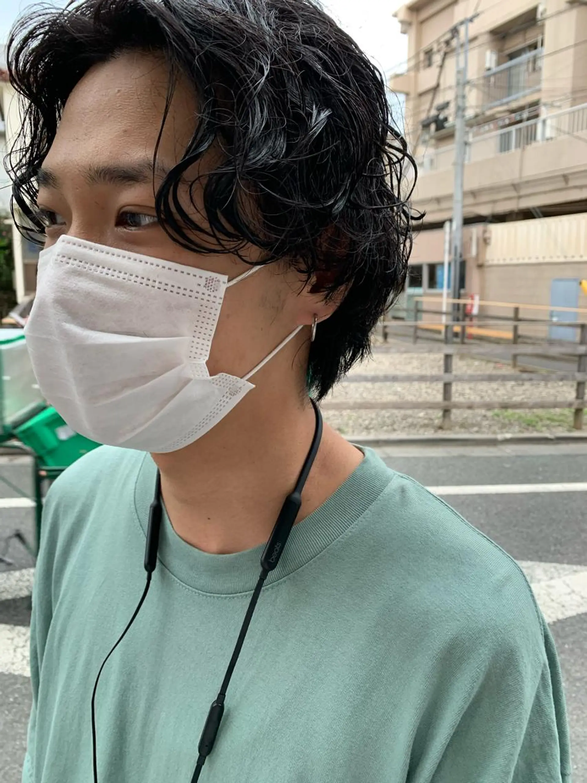 ショート カラー パーマ ヘアアレンジ メンズ メンズパーマ パーマ/透明感カラー /ボブ/吉田一生のヘアスタイル