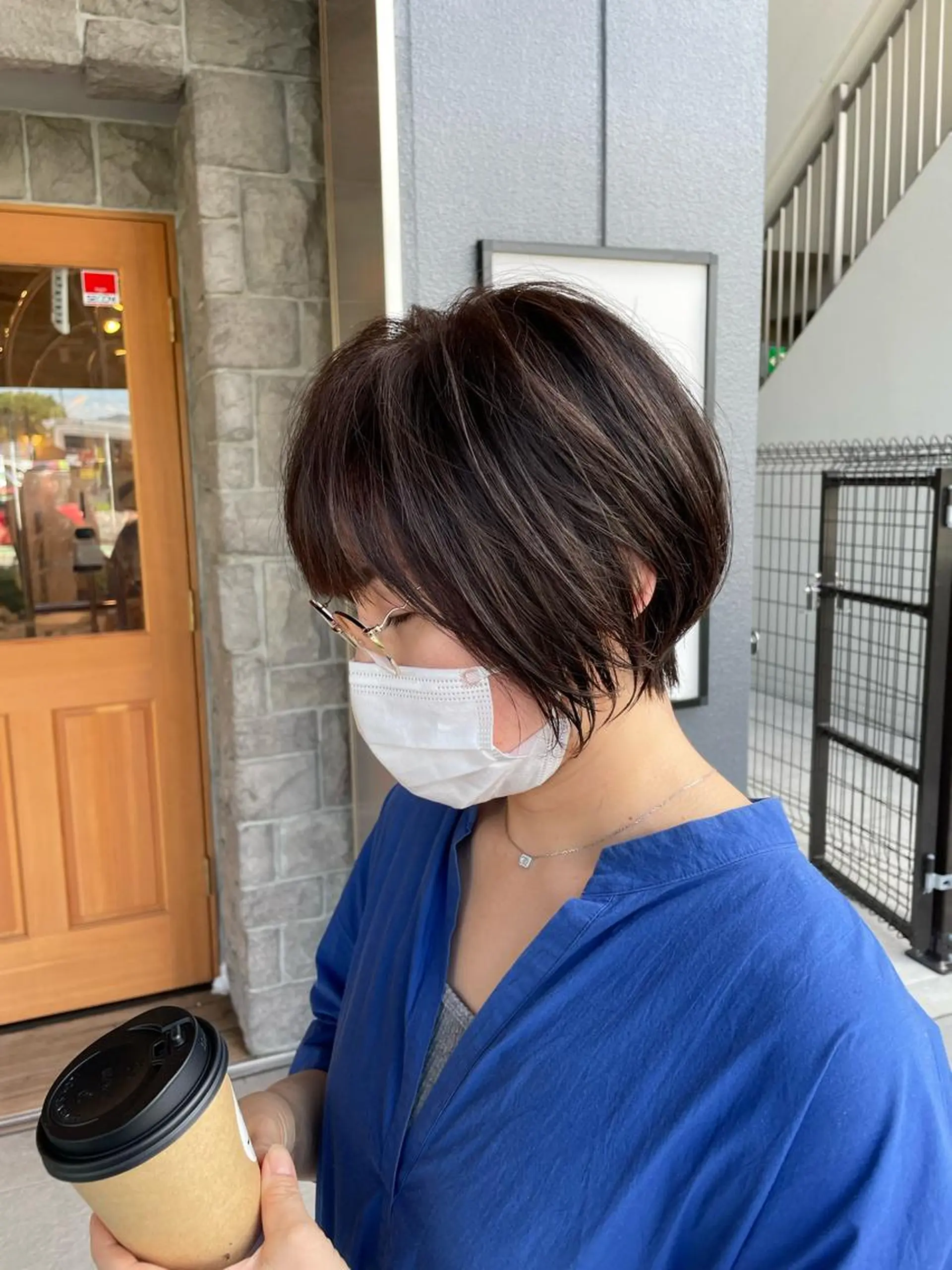 ショート カラー 似合わせスタイル 岡田勇哉のヘアスタイル