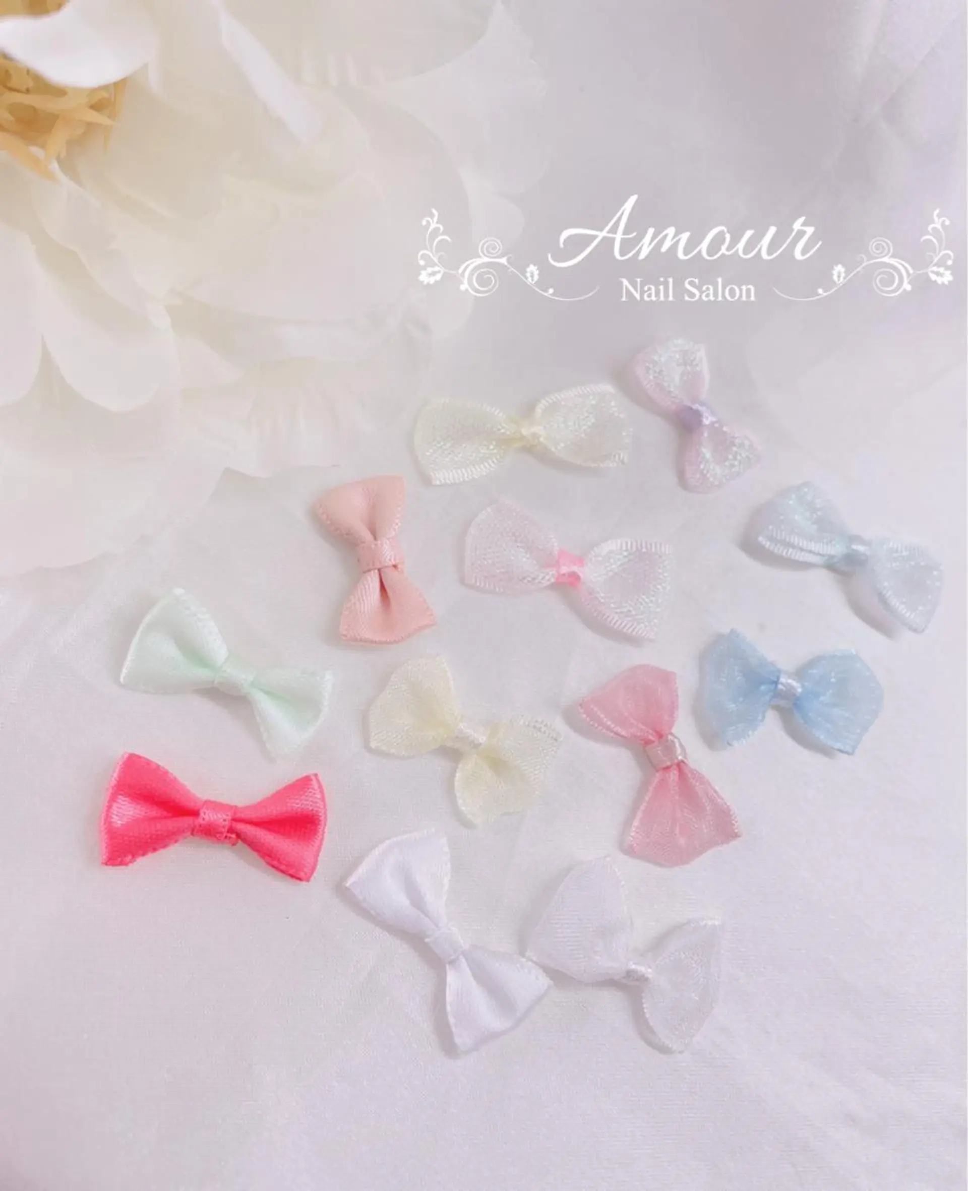 ネイル リボン nailsalon ♡amour♡のネイルデザイン