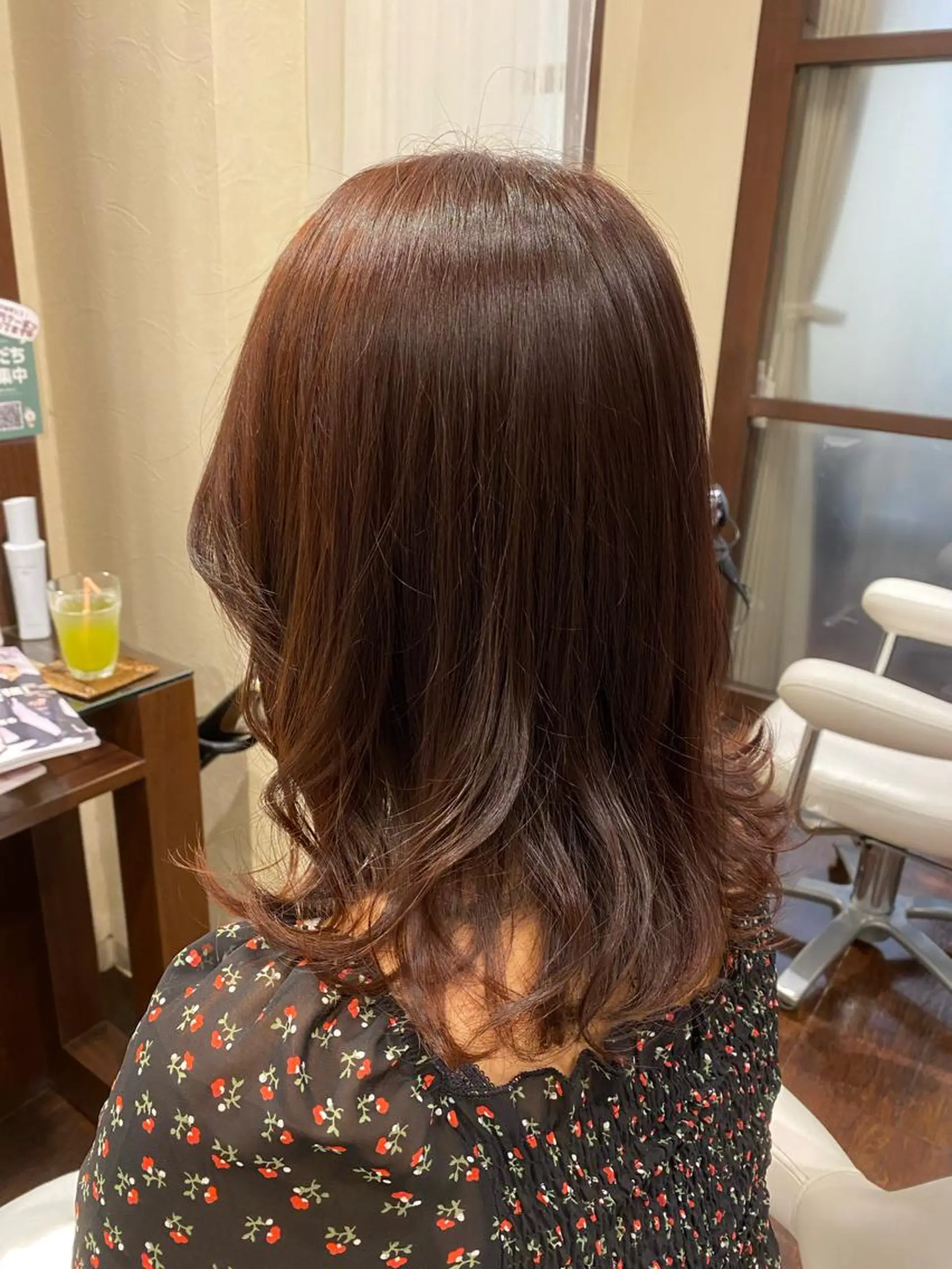 ミディアム 艶ｶﾗｰ｜ｽﾄﾚｰﾄ 🍟yuki🍟のヘアスタイル