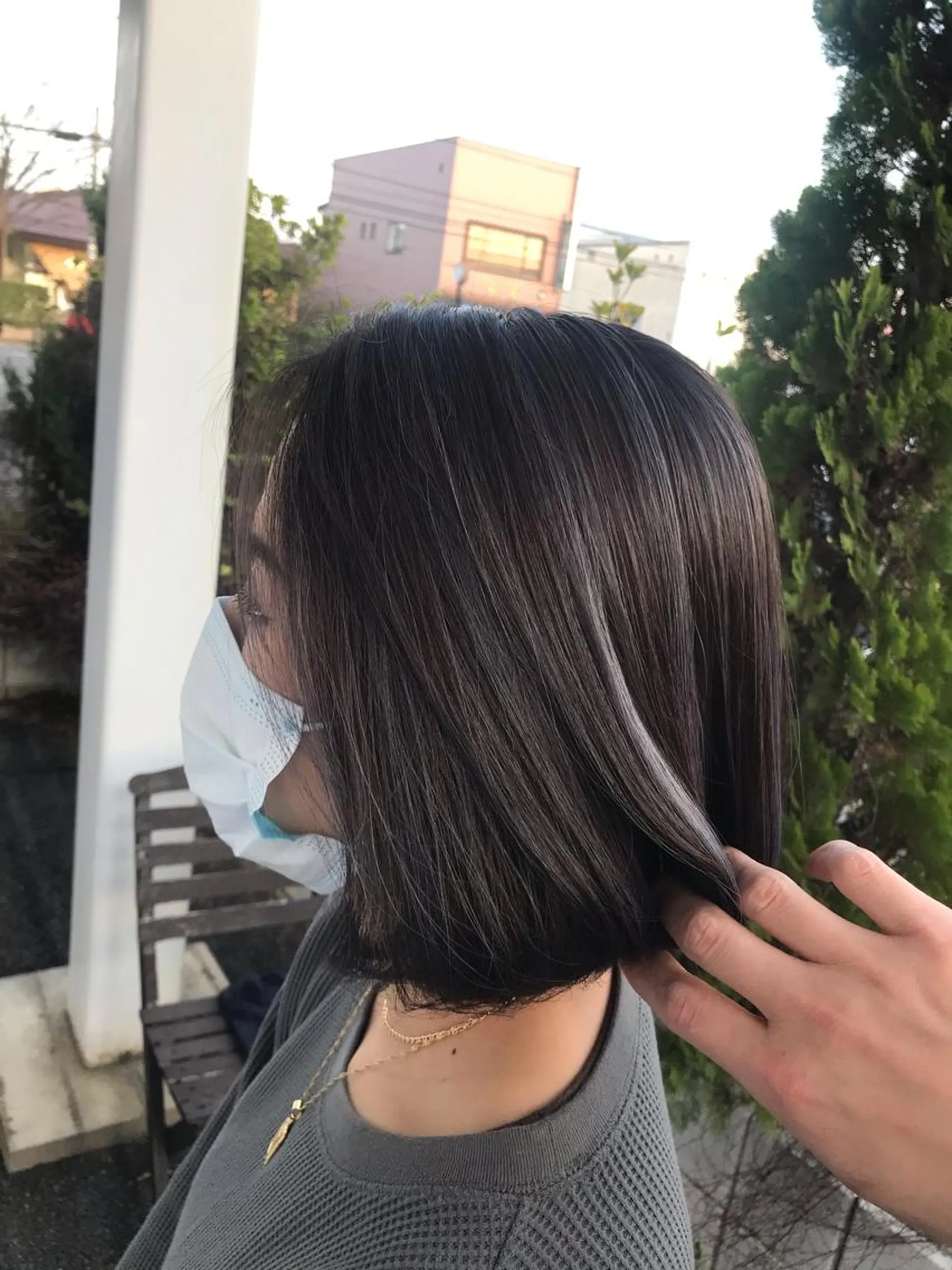 ミディアム ハイライト 下條 真のヘアスタイル