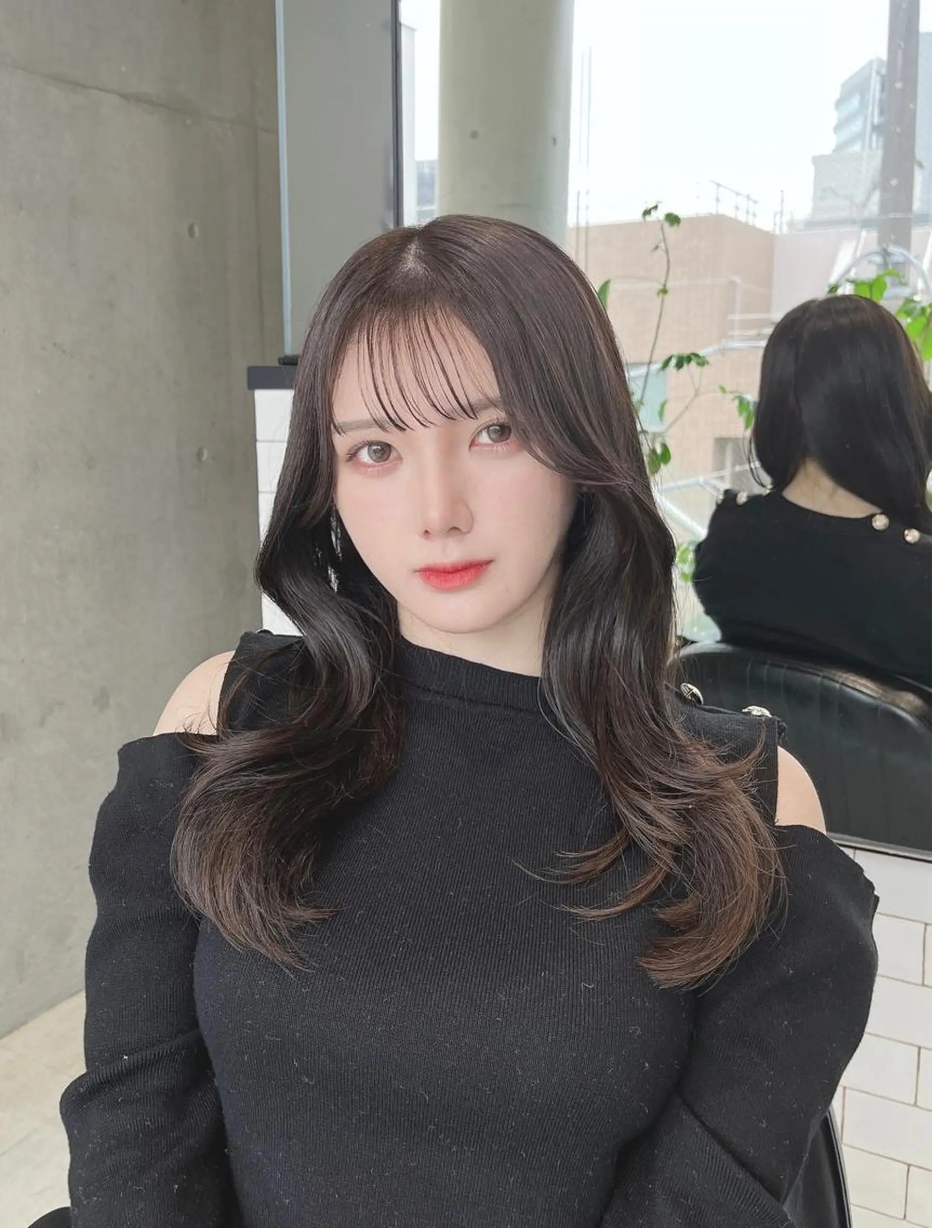 ミディアム カット ヘアカラー トリートメント 🌫️大人韓国ヘア 🌫️naoyaのヘアスタイル