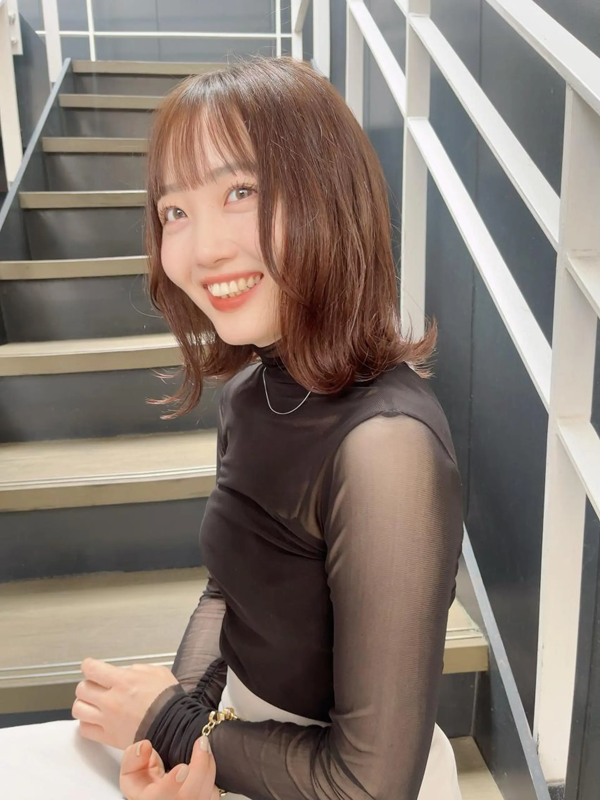 ミディアム 西新/siohair 2nd/石尾刻矢のヘアスタイル