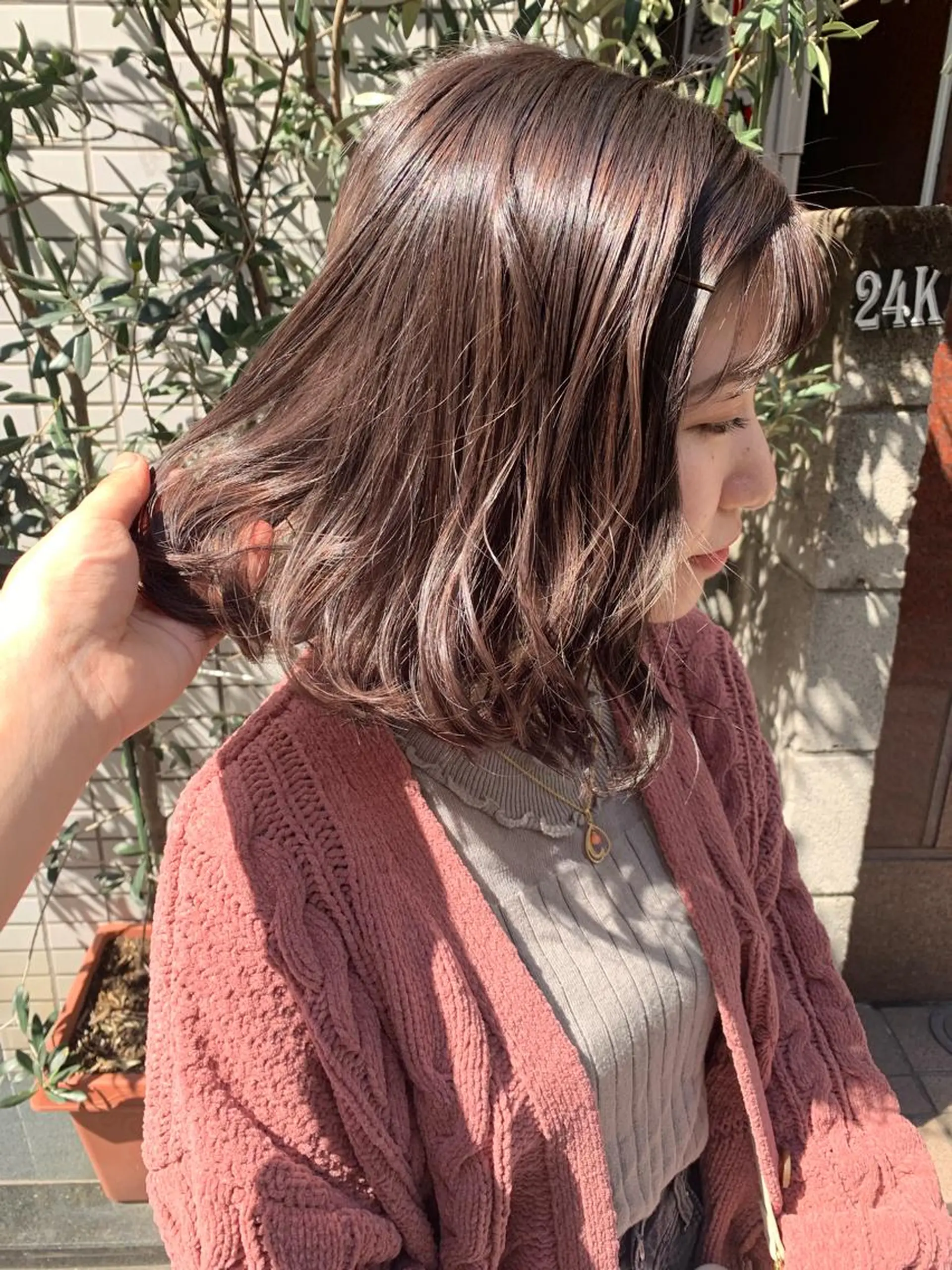 ミディアム カラー ヘアアレンジ 🫧透明感カラー/ ボブ/小笠原汐海🪽のヘアスタイル