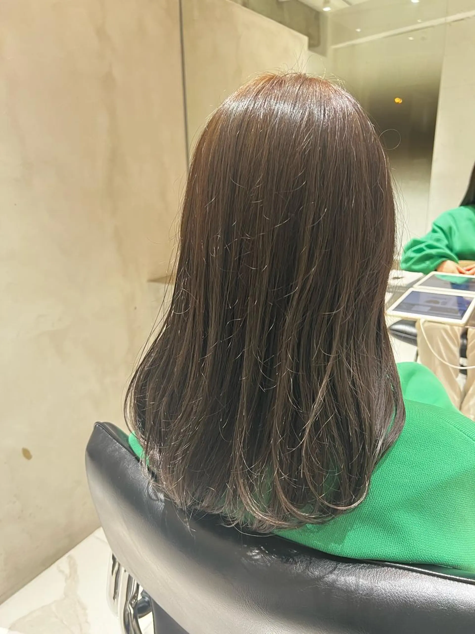 ロング カラー ヘアカラー トリートメント ヘッドスパ ヘアセット くすみカラー/メンズ ‎/縮毛/川添桃花‎のヘアスタイル