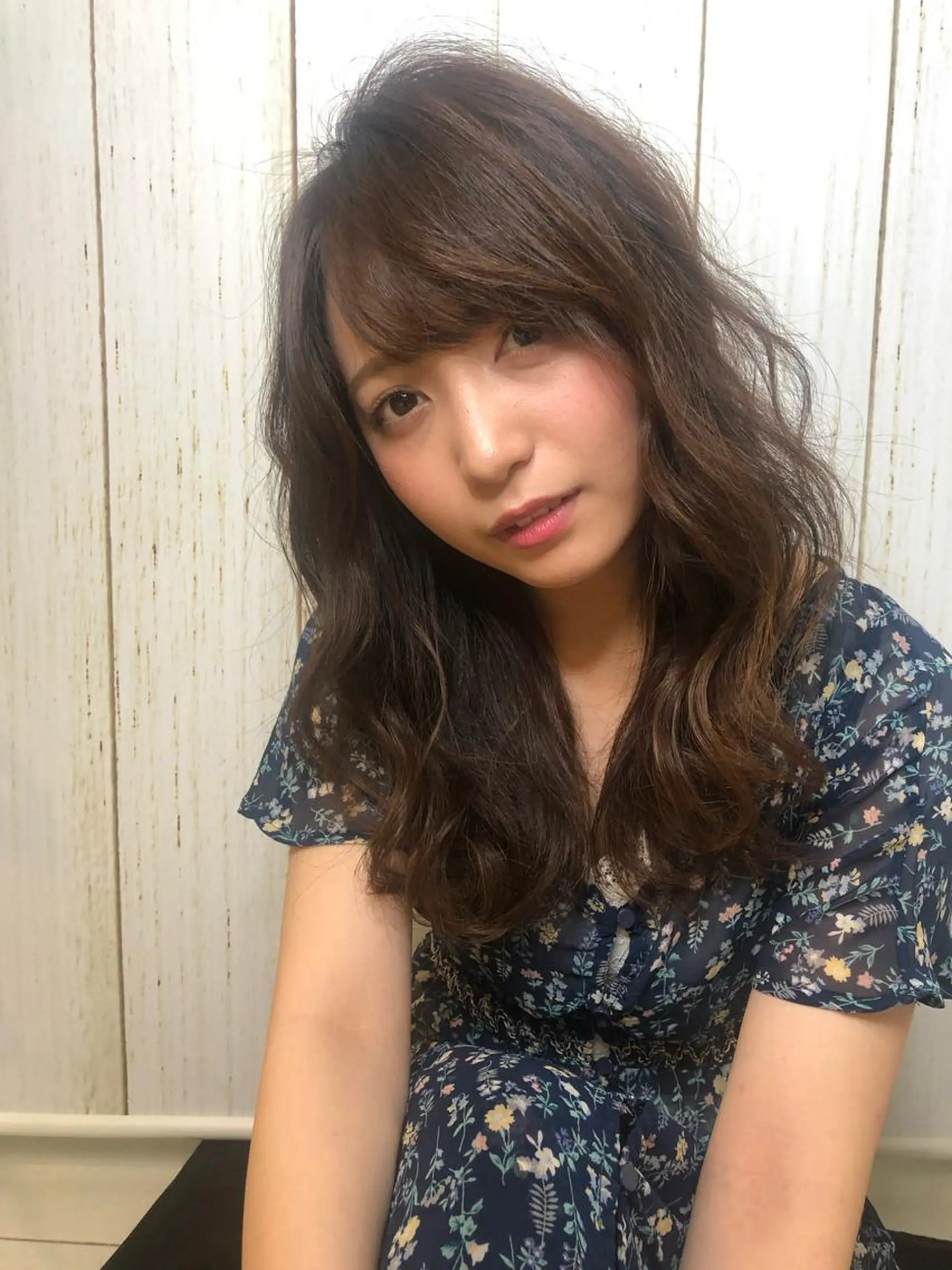 ロング カラー パーマ ヘアアレンジ 【似合うが見つかる】 Hanaのヘアスタイル