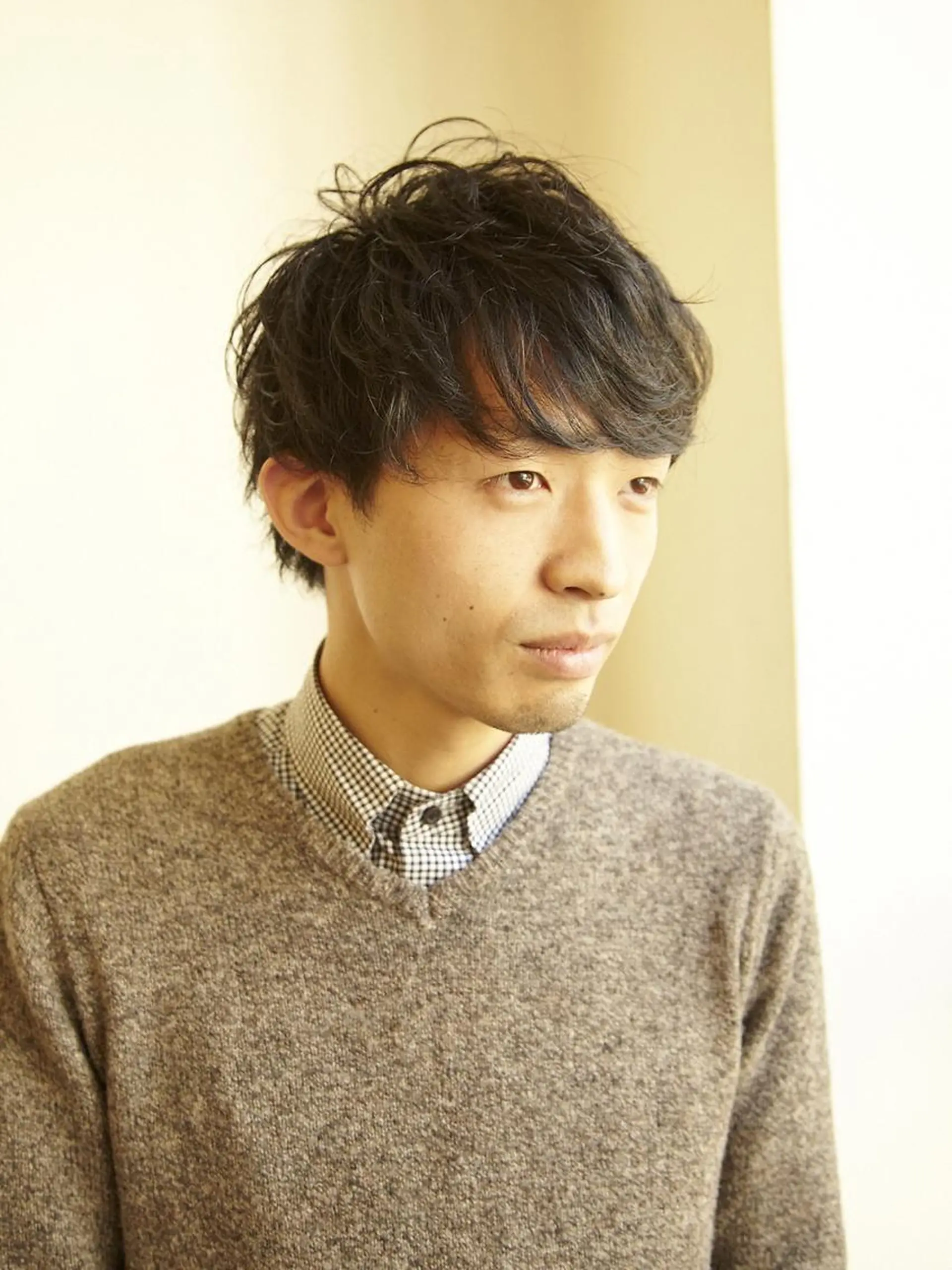 ショート メンズ メンズパーマ くせ毛 ショートヘア 髪質改善　ナカゾノ タケシのヘアスタイル