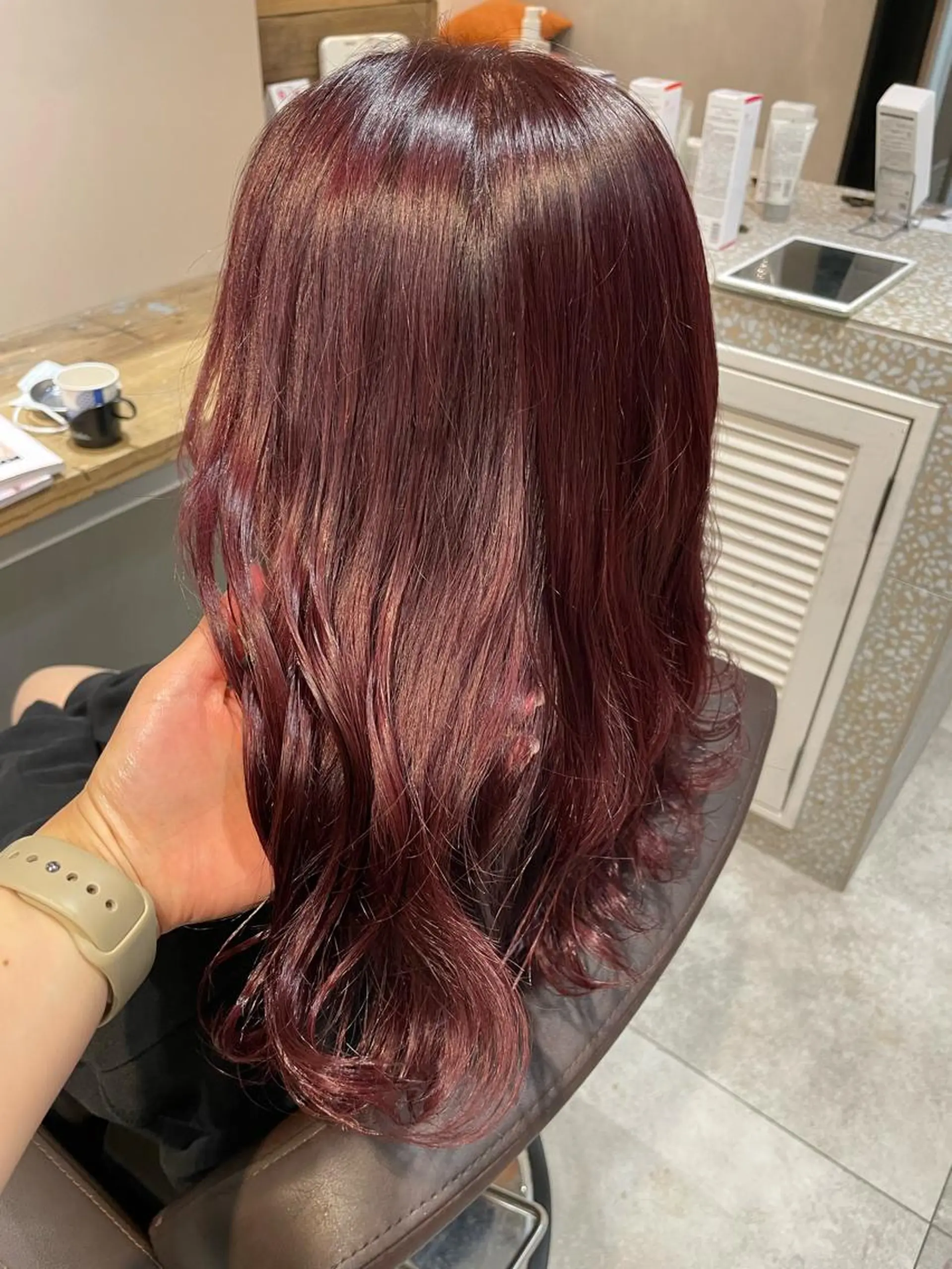 ミディアム カラー カシス ピンクカラー カット ヘアカラー トリートメント 💐パーソナルカラー /市橋加菜💐のヘアスタイル