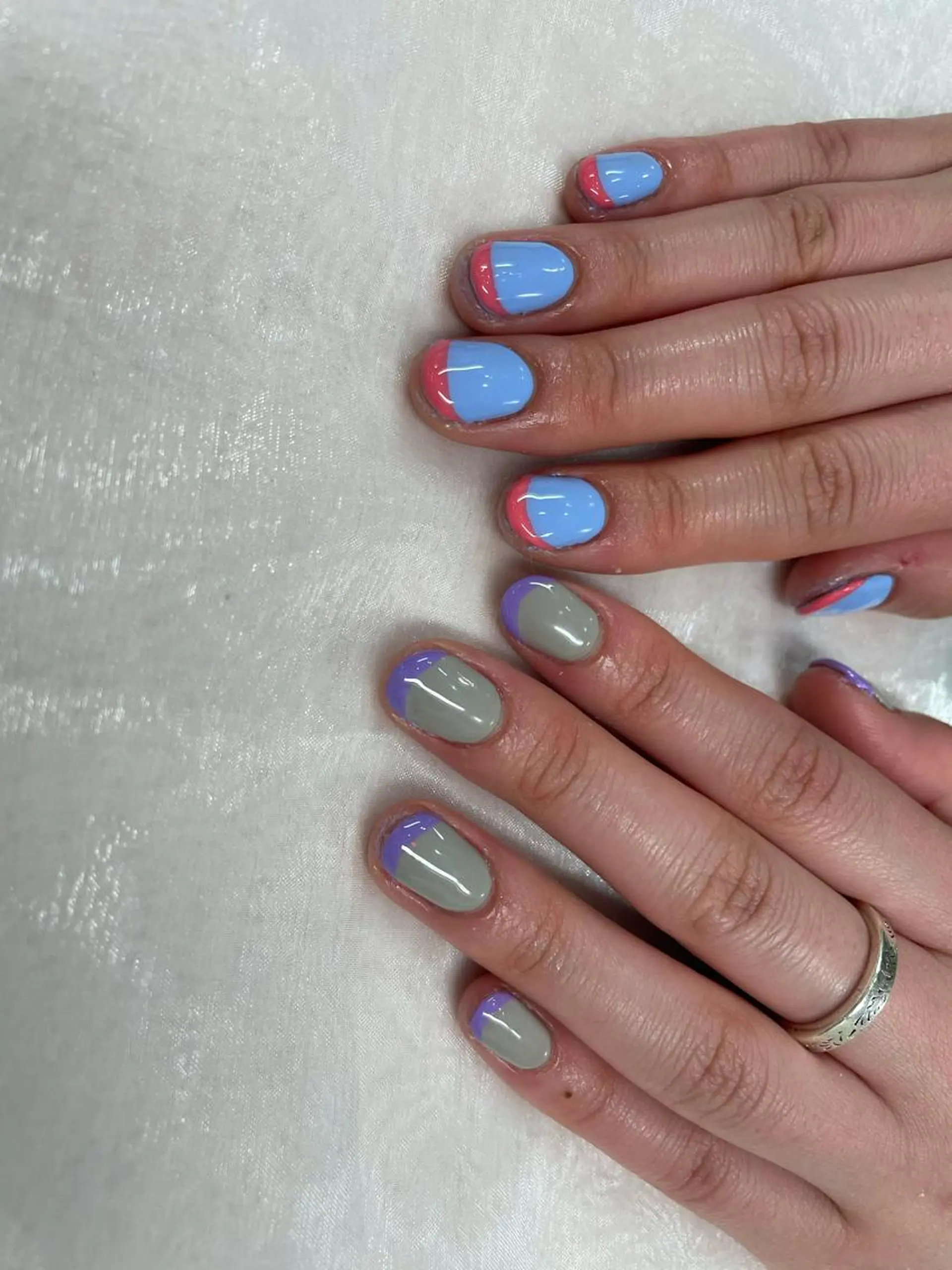 ネイル ハンドネイル ハンドケア R'well所属・はばすみれ🎀ﾈｲﾙ 光ﾌｪｲｼｬﾙ ﾍｱのネイルデザイン