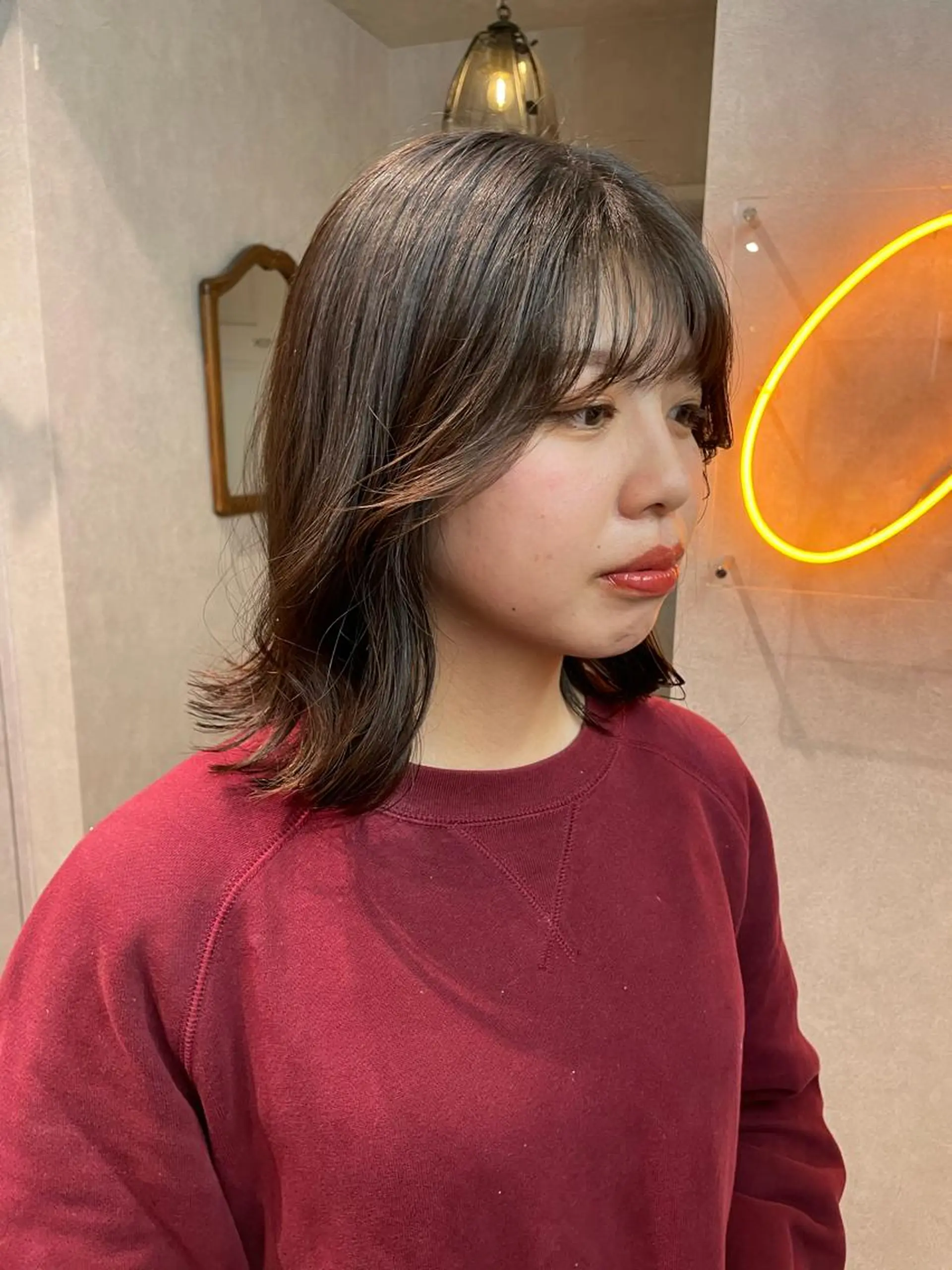 ミディアム カラー カット ナチュラル透明感🌱 小山美樹子のヘアスタイル