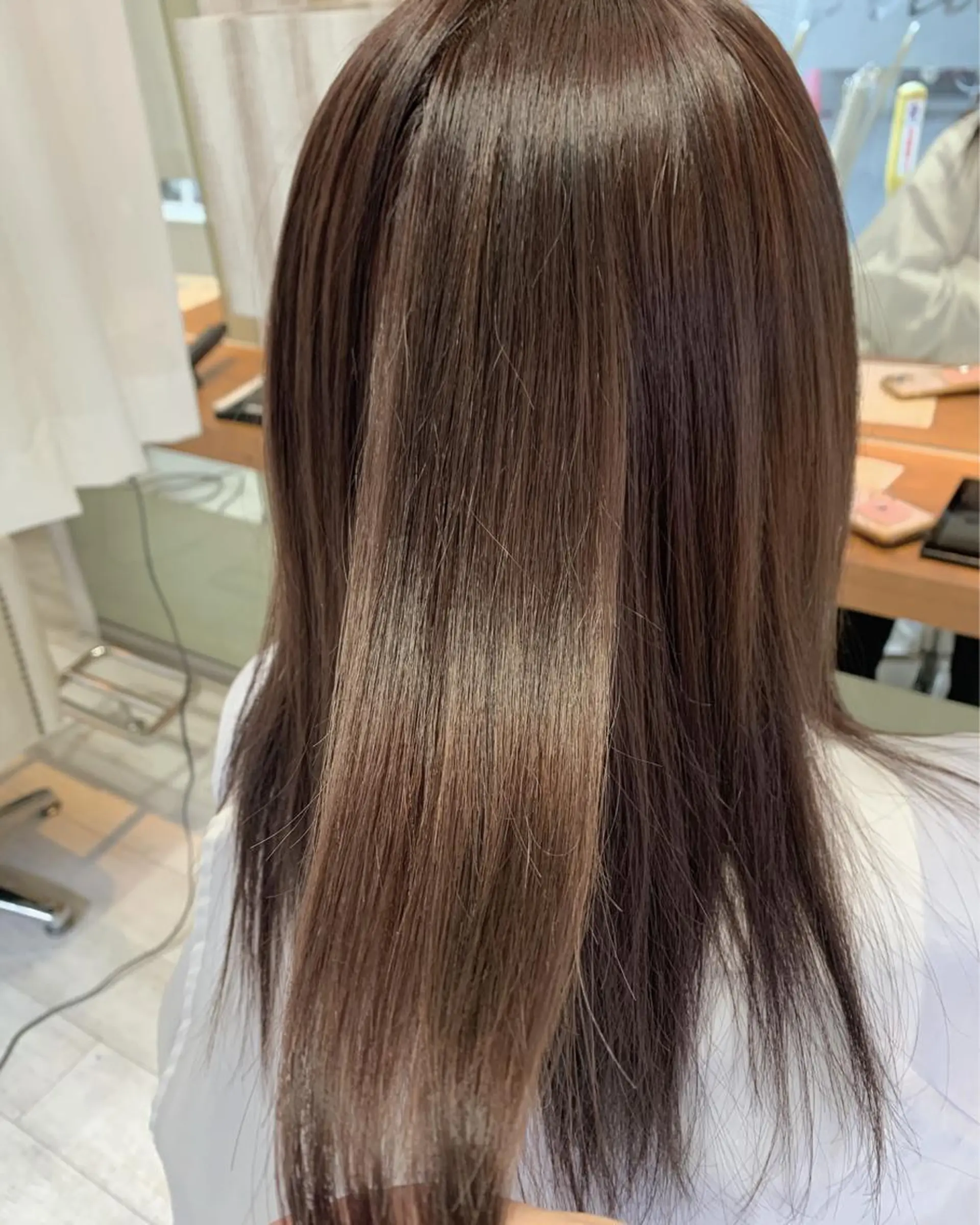 ロング カット ヘアカラー トリートメント brace 立花のヘアスタイル