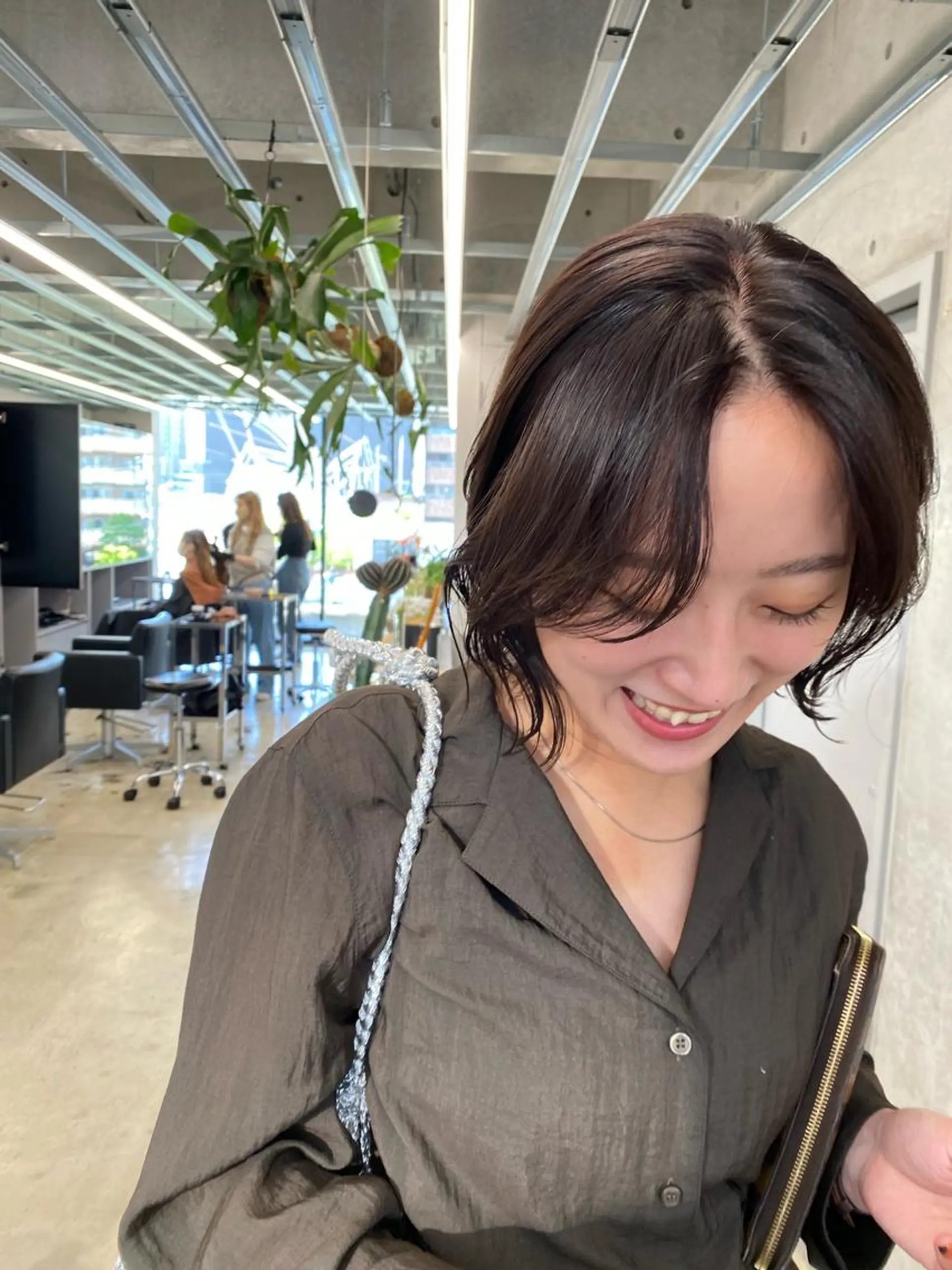 ミディアム カラー 似合わせカット レイヤー/ボブのヘアスタイル