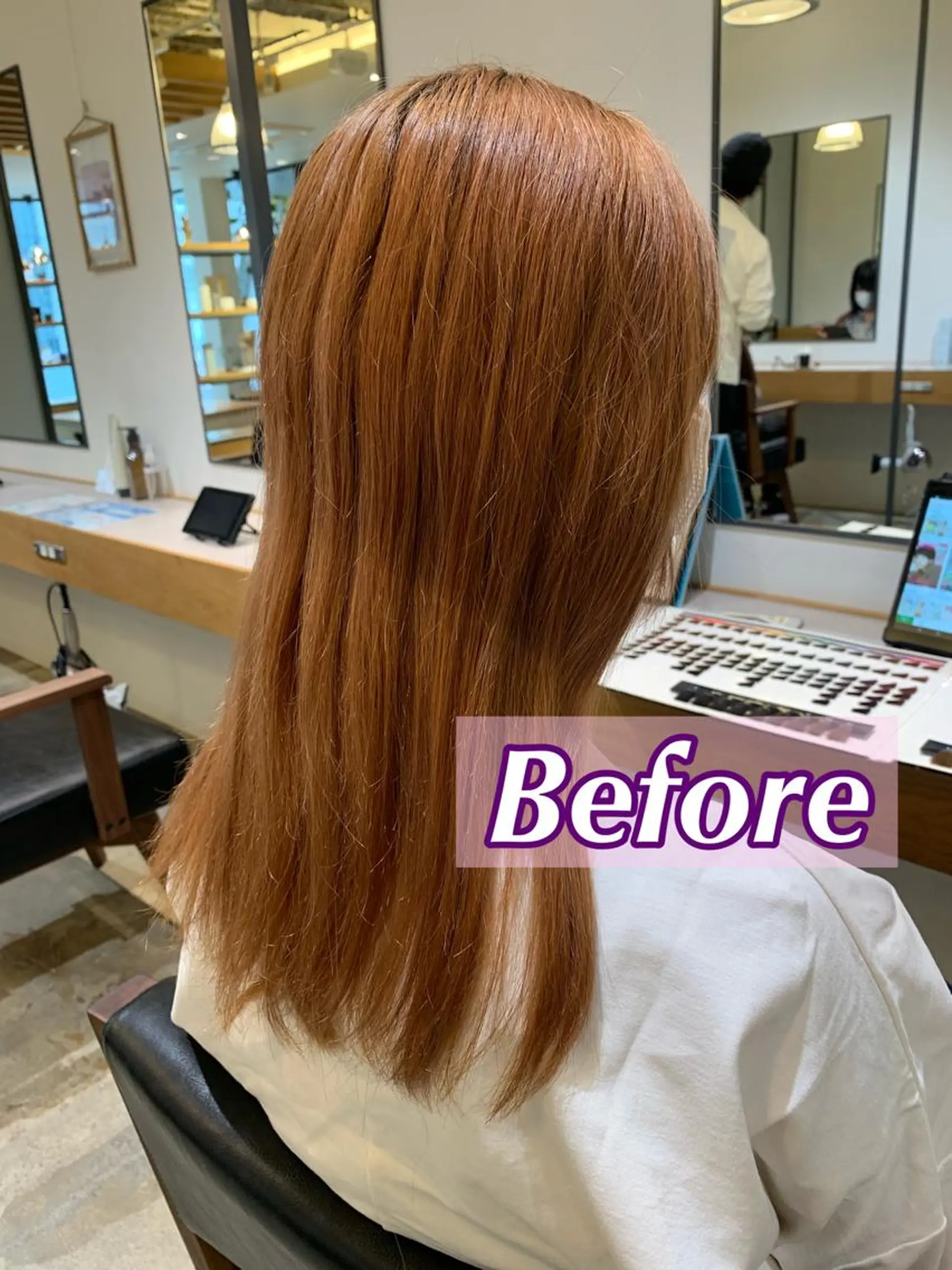 セミロング カラー ヘアカラー トリートメント Kana 🍋 ハイトーン【高円寺】のヘアスタイル