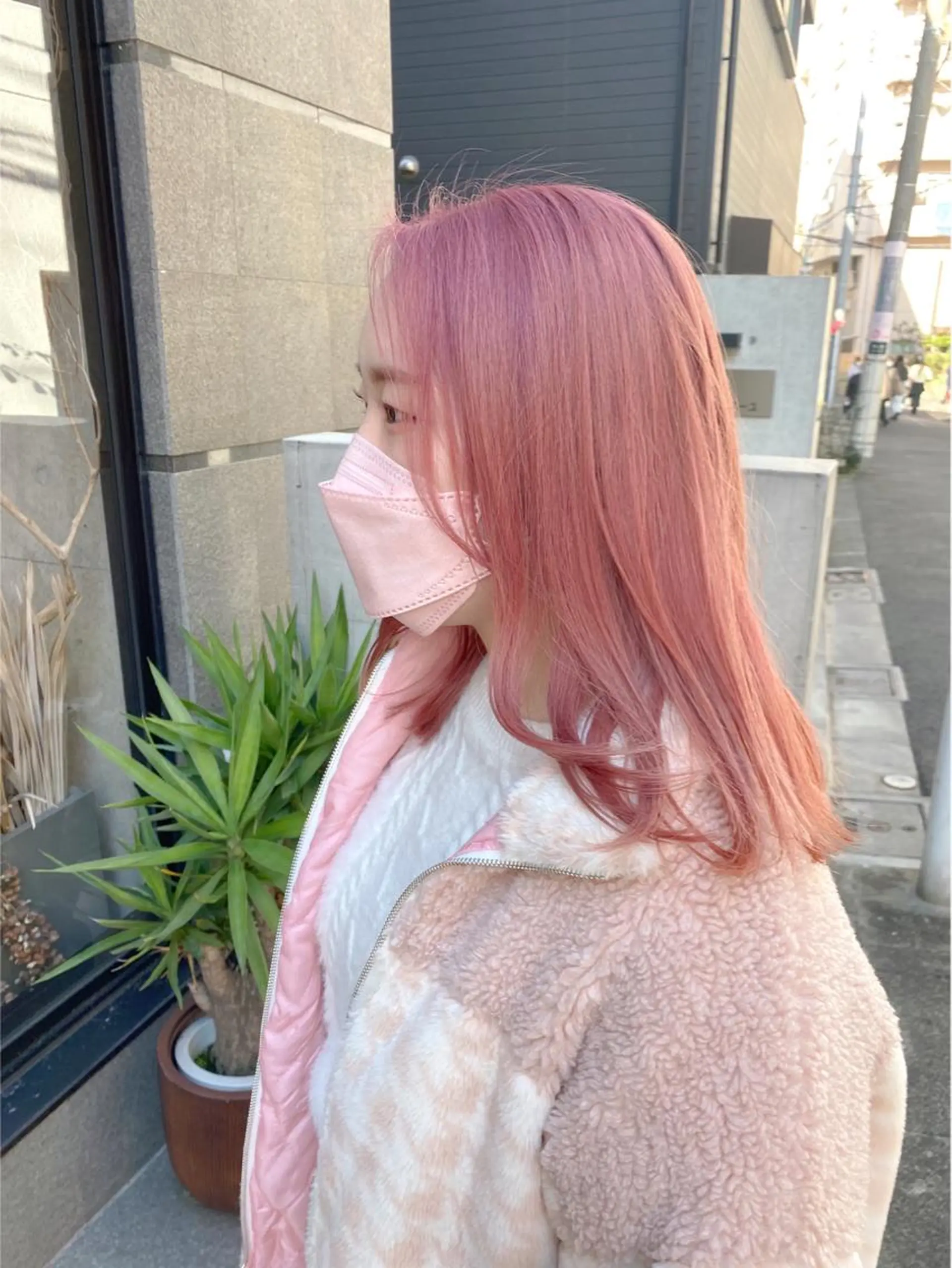 ミディアム カラー ピンクカラー ヘアカラー トリートメント kaho🧸 / 大人styleのヘアスタイル