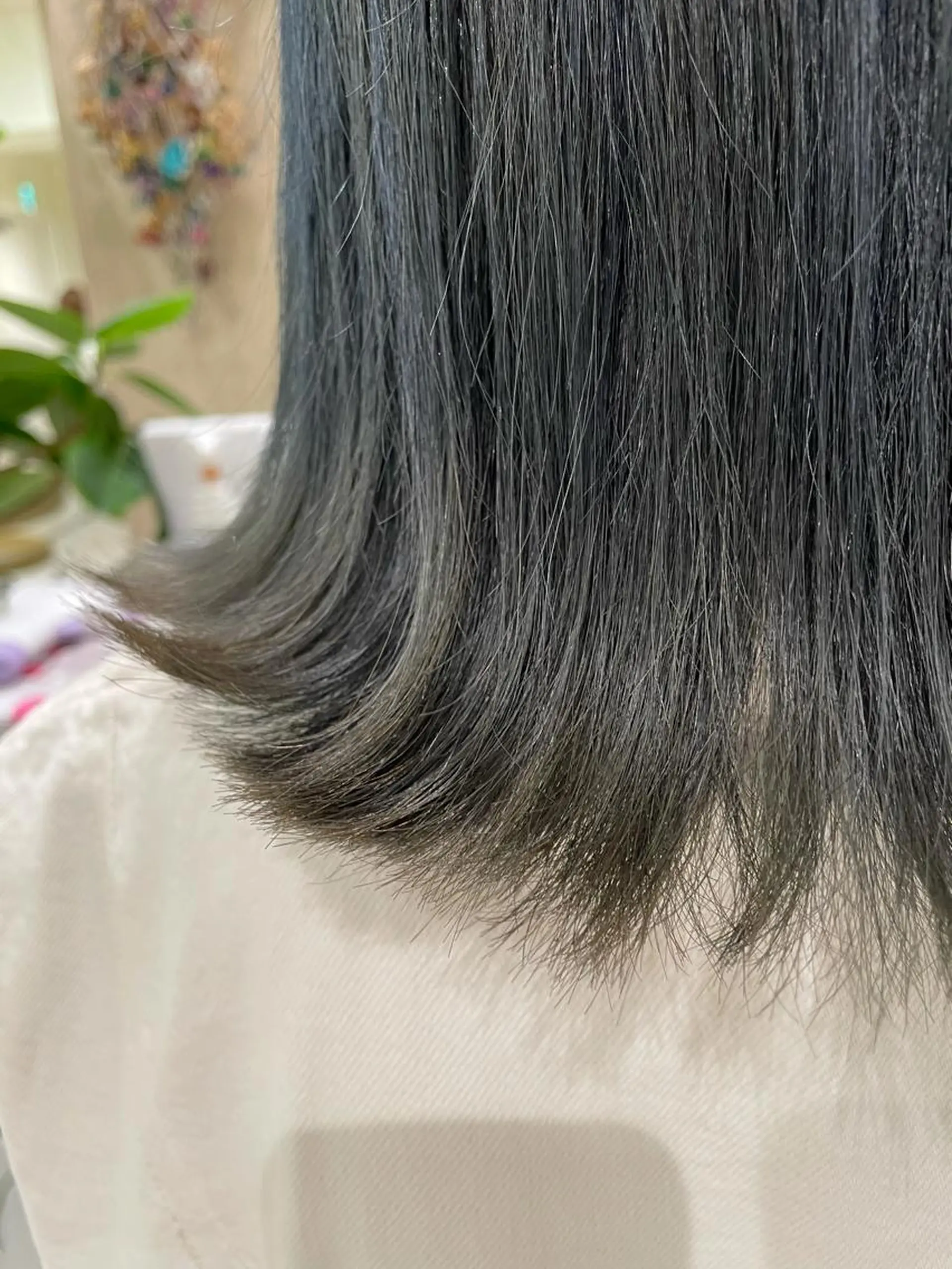 ミディアム カラー グレージュ ボブ/インナーカラー /眉毛/Miyuのヘアスタイル