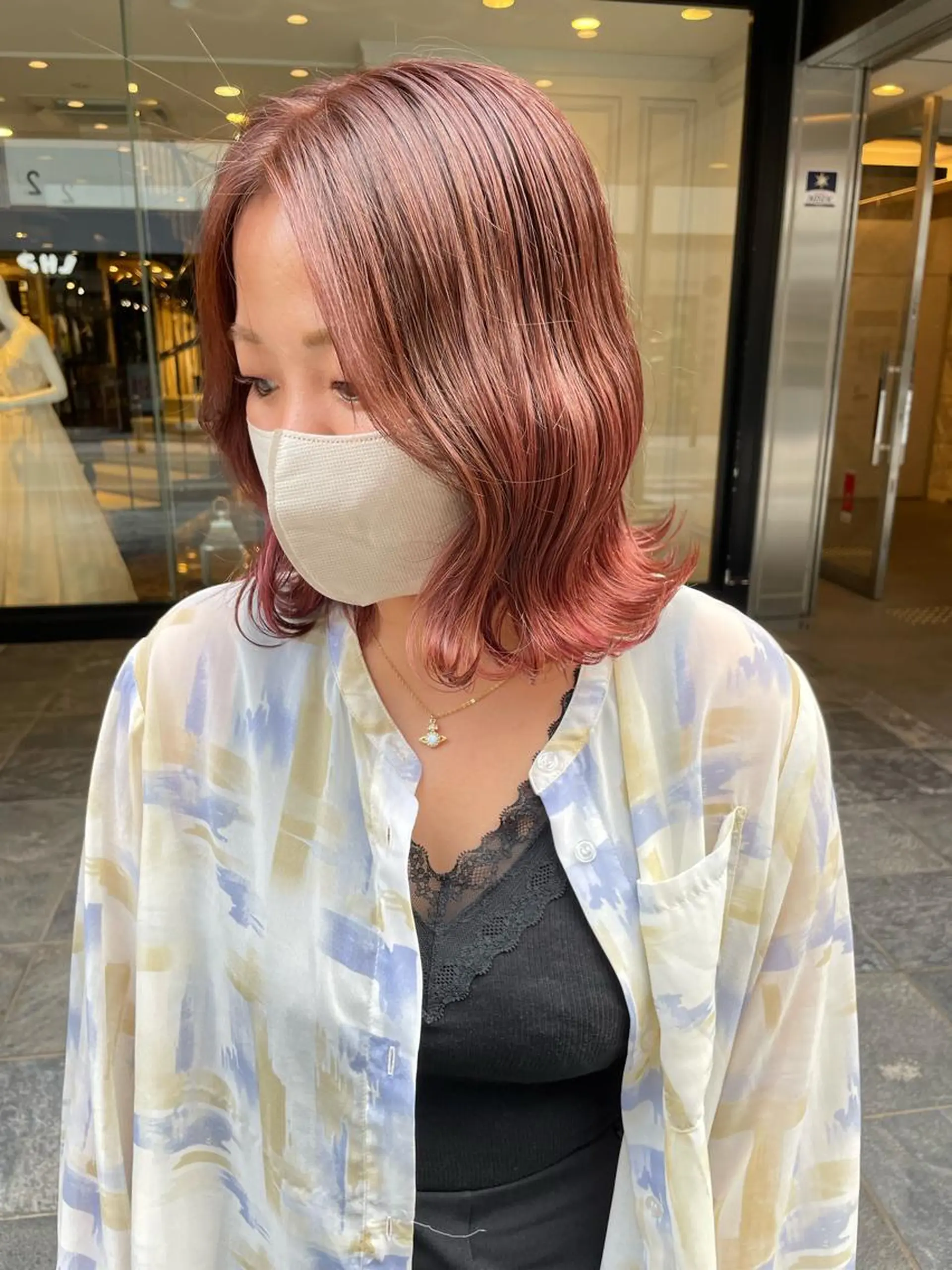 ミディアム ヘアカラー 🌸インナーカラー 🌸藤井春華のヘアスタイル