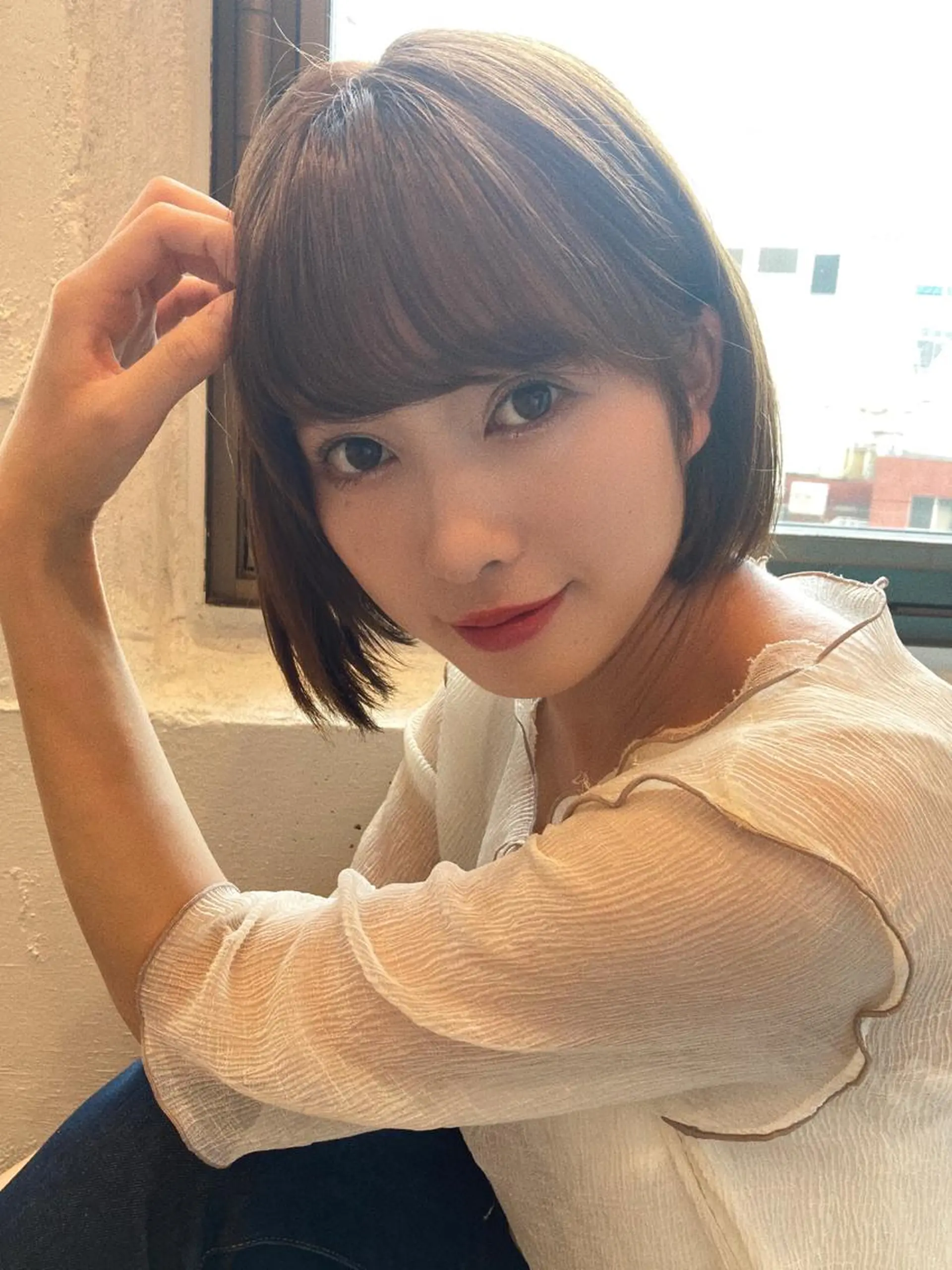 ショート カラー ボブ カット 縮毛矯正 トリートメント Loom .by Sea  ルームバイシー所属・レイヤー/前髪/ 韓国/CHIHIROのヘアスタイル