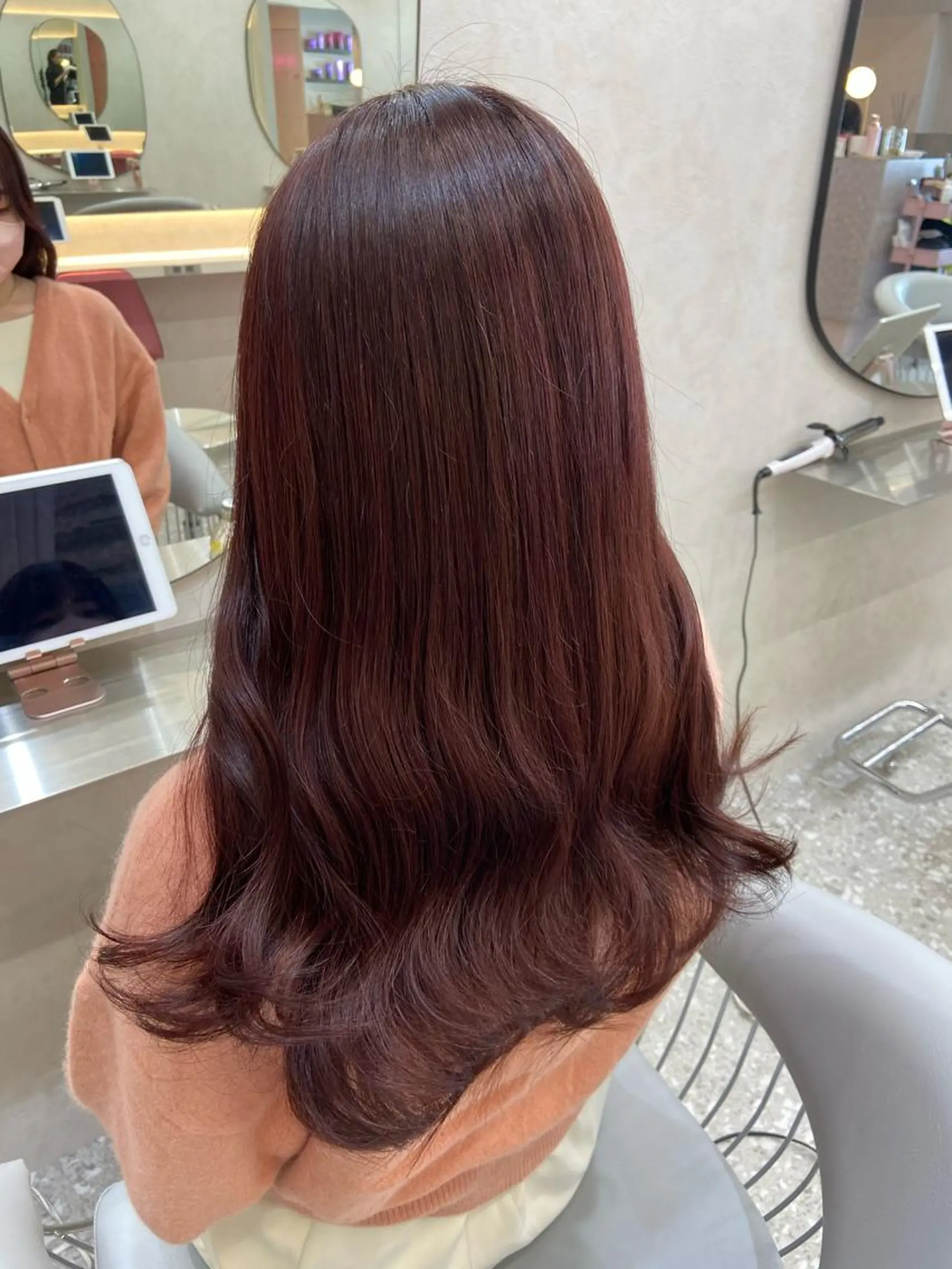 ロング カラー シールエクステ ブリーチ ブラウンカラー ケアカラー ダブルカラー 新宿/韓国ヘア 中明度カラー/かやのヘアスタイル