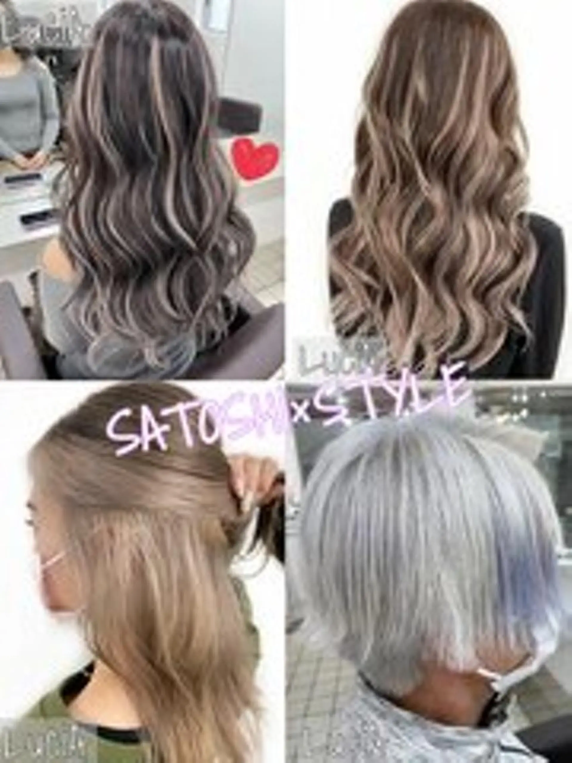 カラー ヘアアレンジ ロング MISAKIエクステ ブリーチ\5900のヘアスタイル