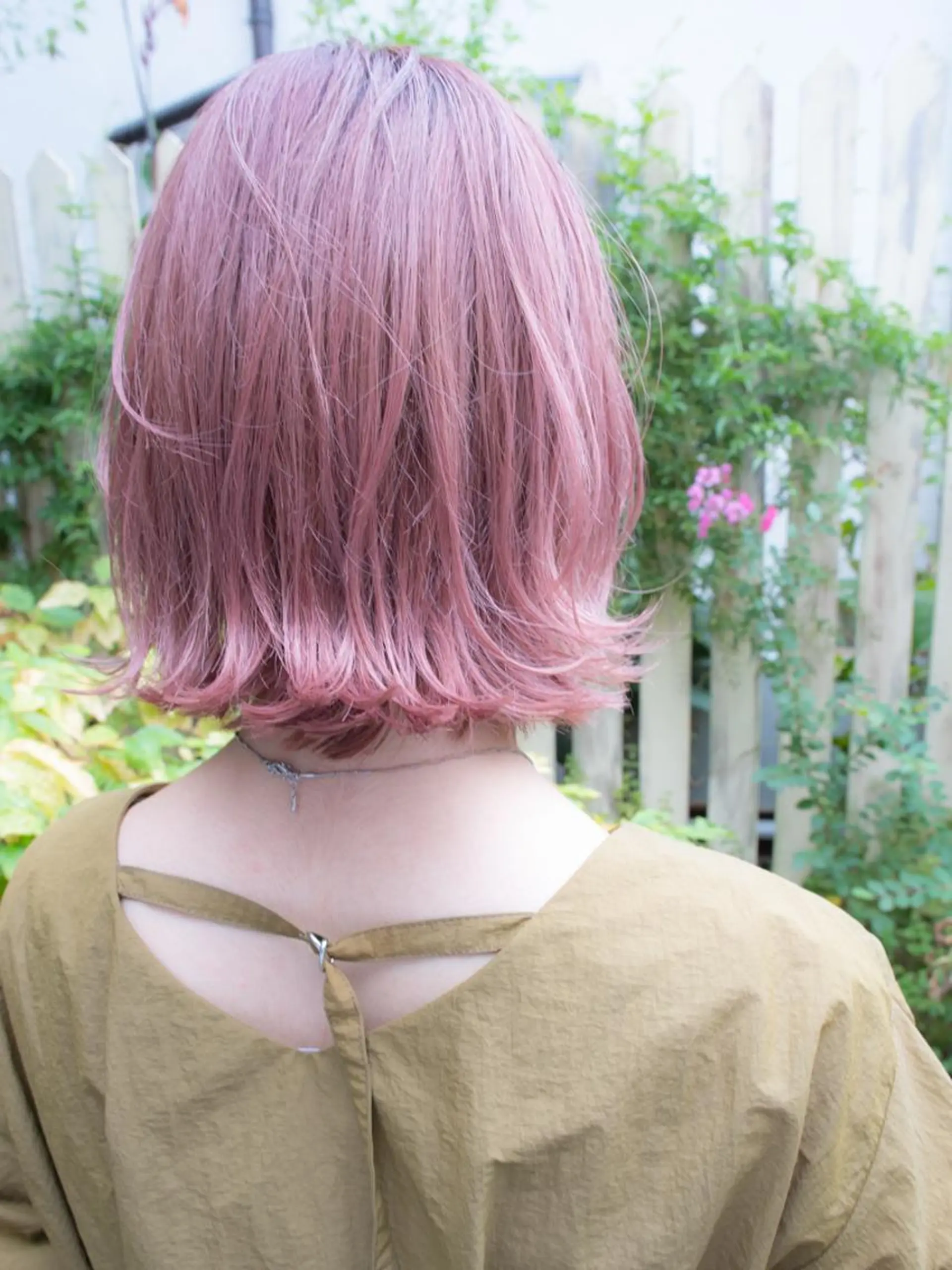 ミディアム カラー ヘアアレンジ ピンクカラー シアーピンク ヘアカラー 北九州美容室 🕊️わかな✂︎のヘアスタイル