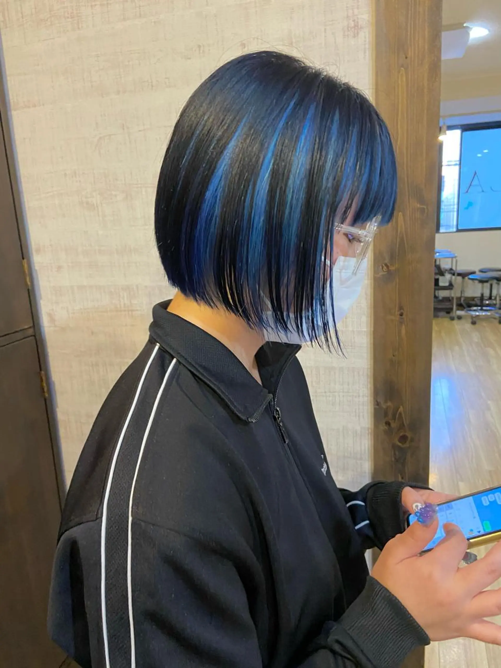 ミディアム カラー ブリーチ インナーカラー ヘアカラー トリートメント ウルフ/レイヤー/ ブリーチ/牧原歩夢のヘアスタイル