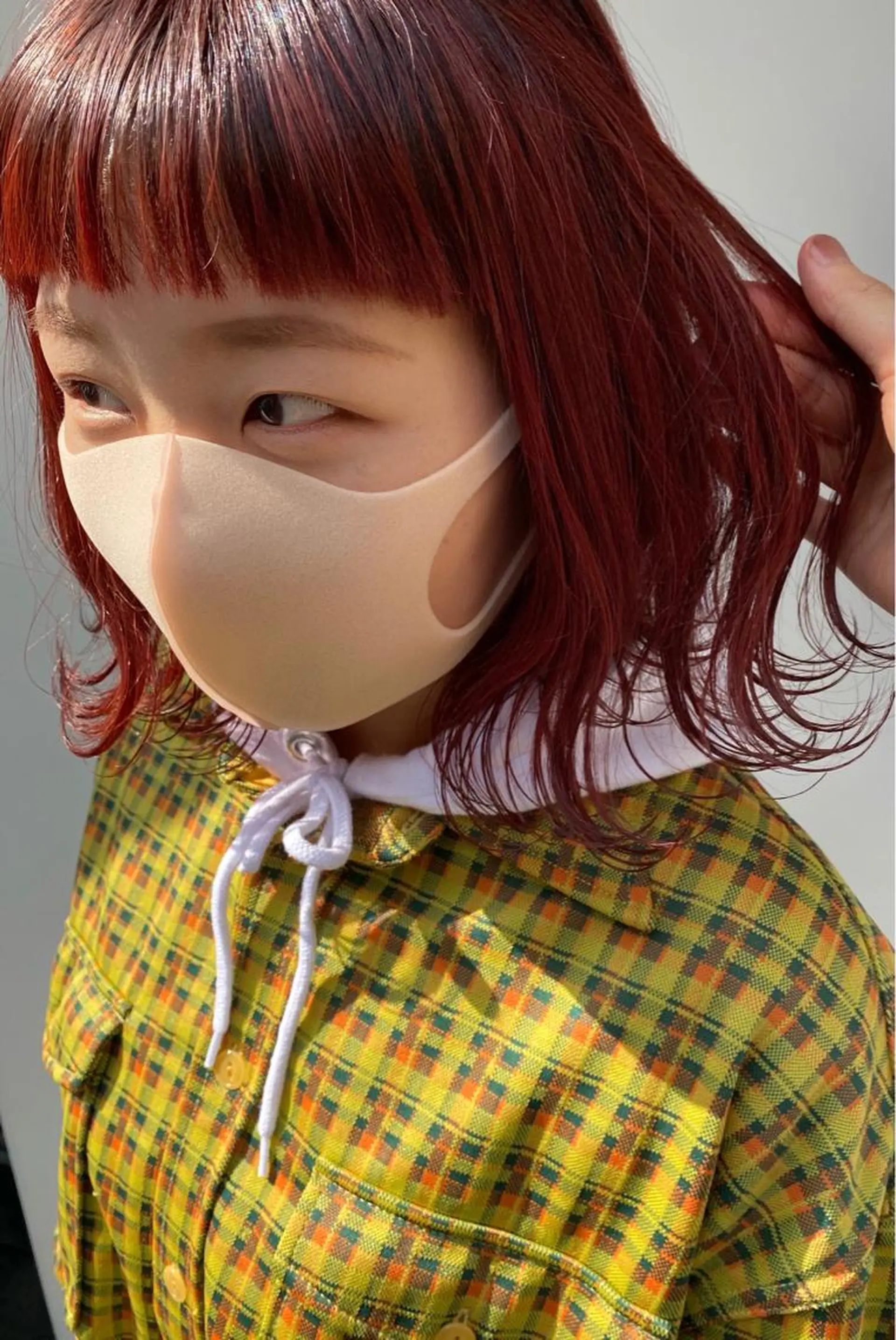 ミディアム カラー オン眉 カット ヘアカラー トリートメント tonari 梅田、中崎町のヘアスタイル