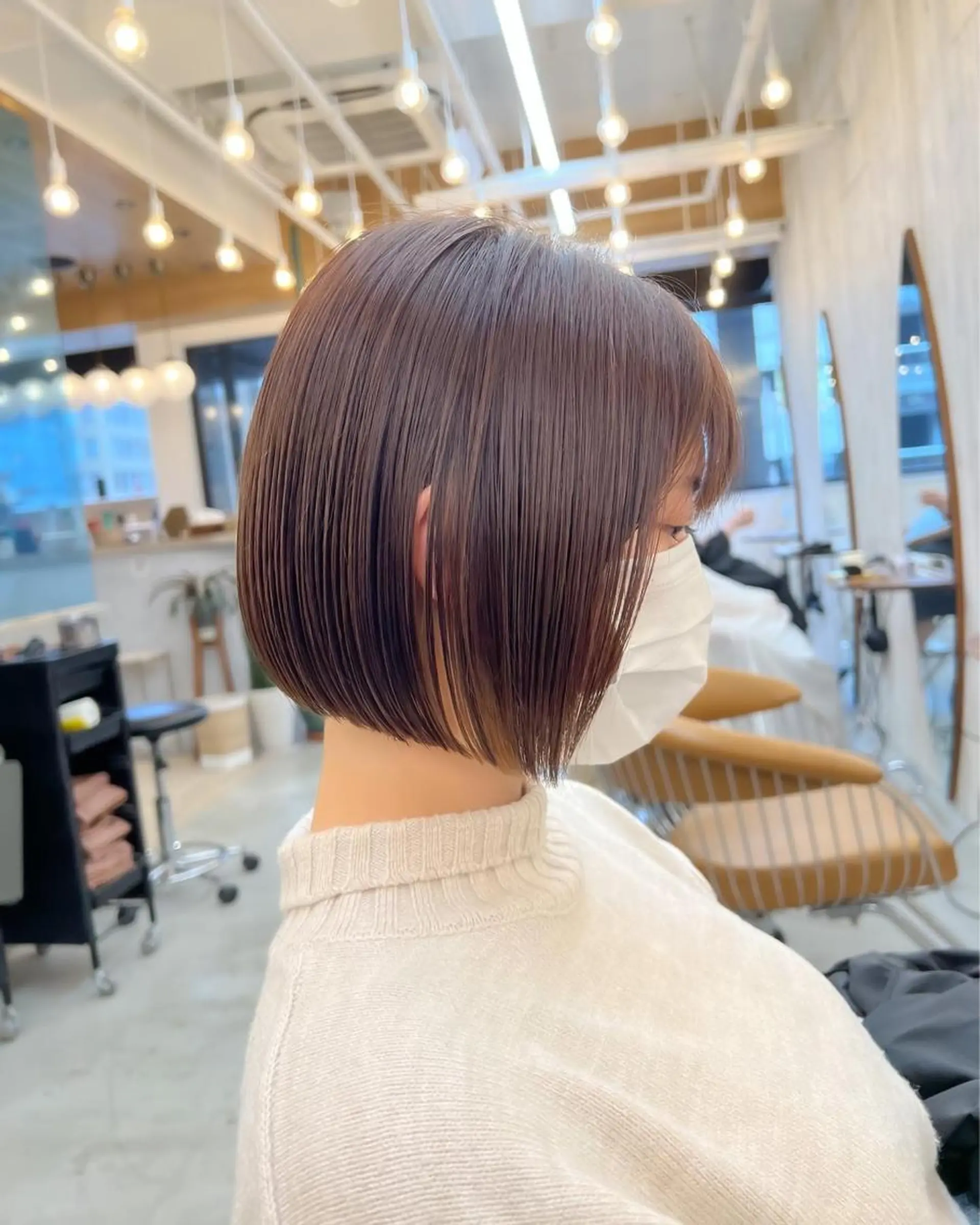 ショート カット 縮毛矯正 トリートメント ボブ/縮毛矯正 髪質改善/もえるのヘアスタイル