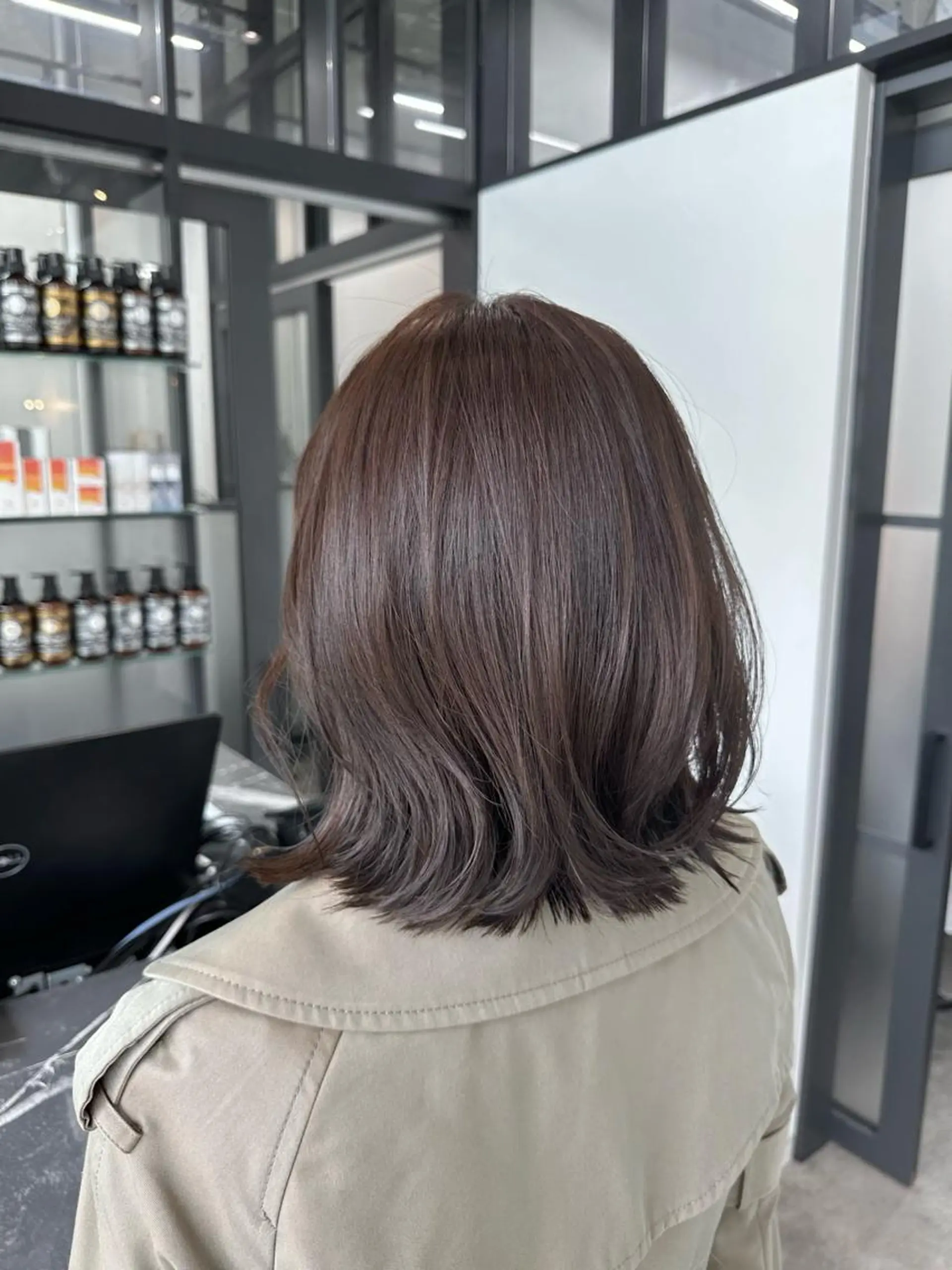 ミディアム カラー カット ヘアカラー トリートメント ヘッドスパ 韓国レイヤー✨ yasuko銀座のヘアスタイル