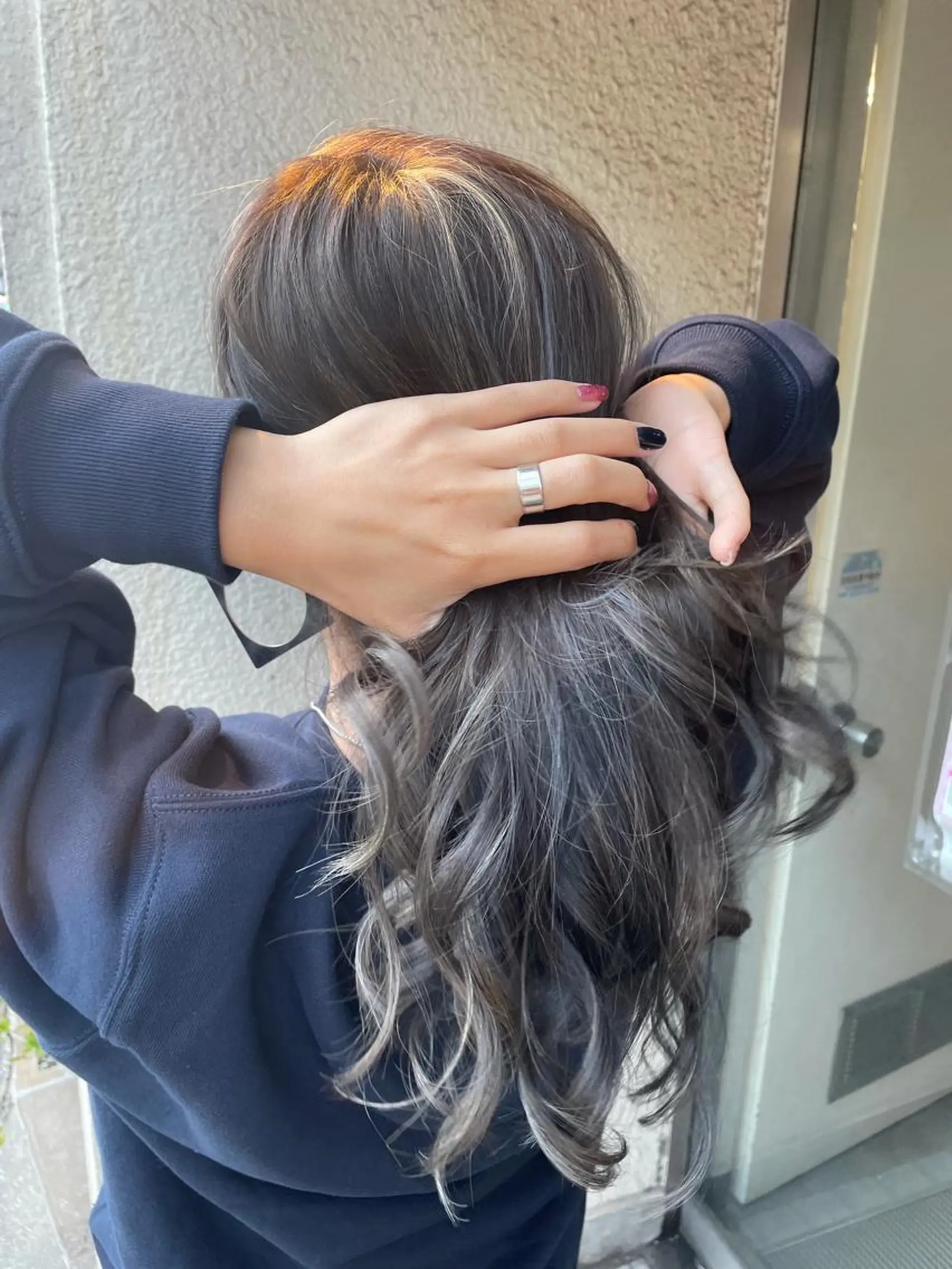 セミロング カラー 【ピンク/韓国ヘア/ ヘアセット】亜海のヘアスタイル