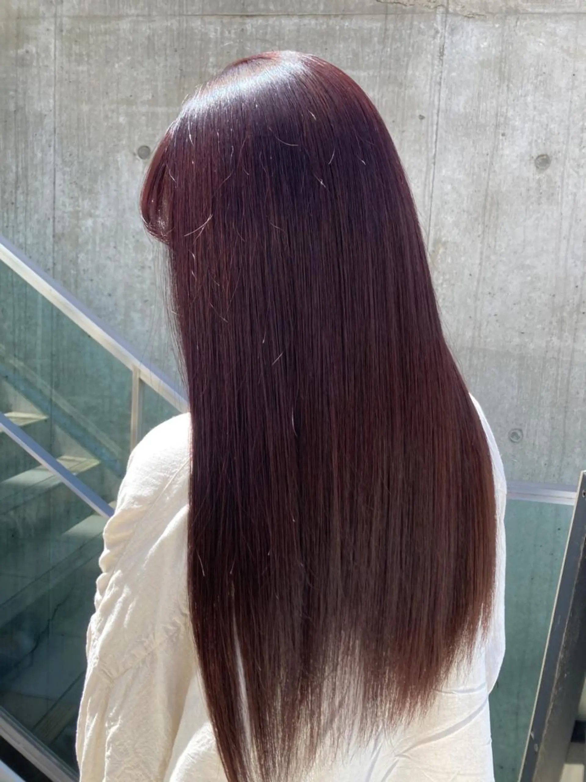 ロング カラー ロングレイヤー アッシュ アッシュブラック ベージュカラー 黒髪 ⭐️N° blao 名古屋栄【髪質改善】のヘアスタイル