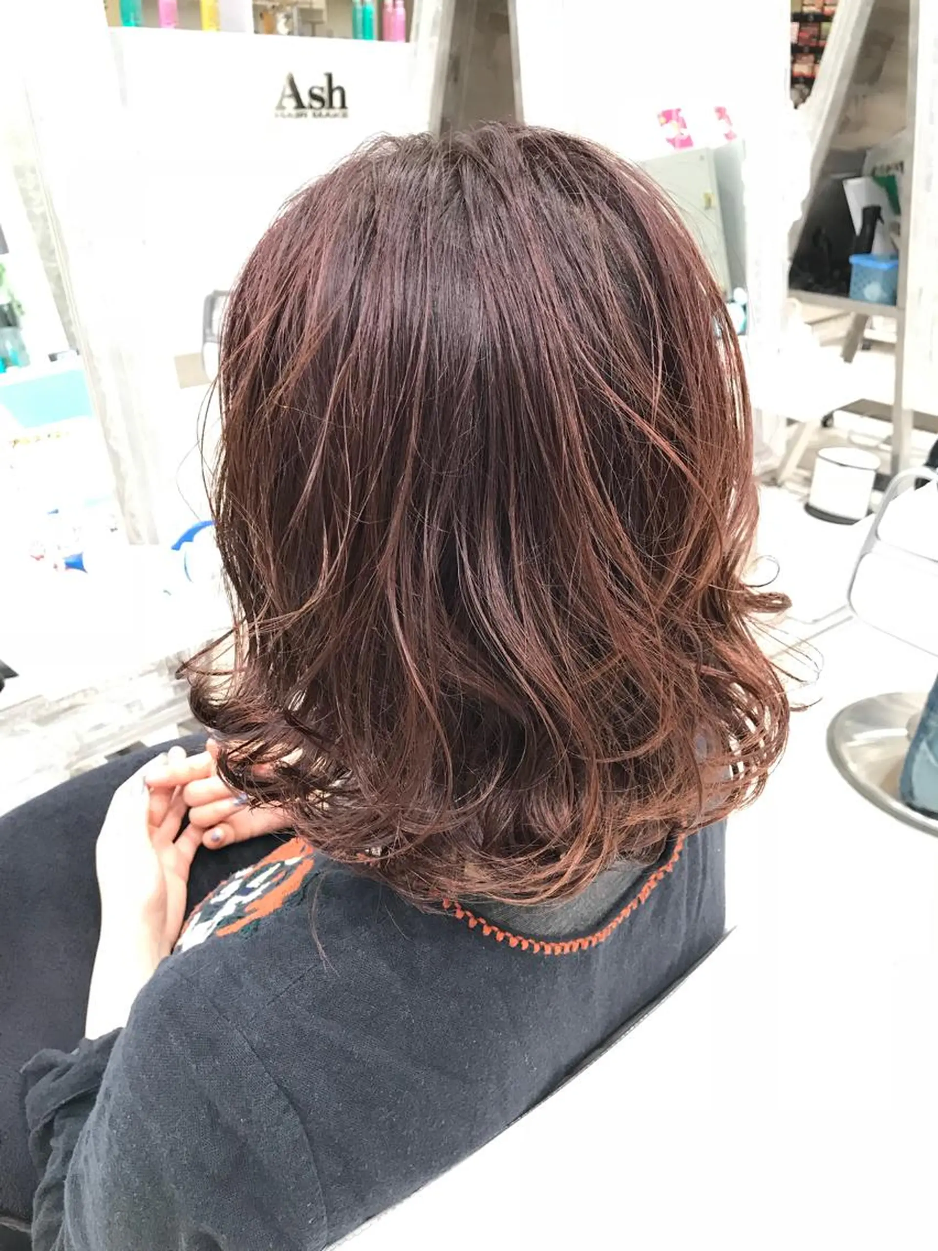 ミディアム カラー 田中 慎也のヘアスタイル