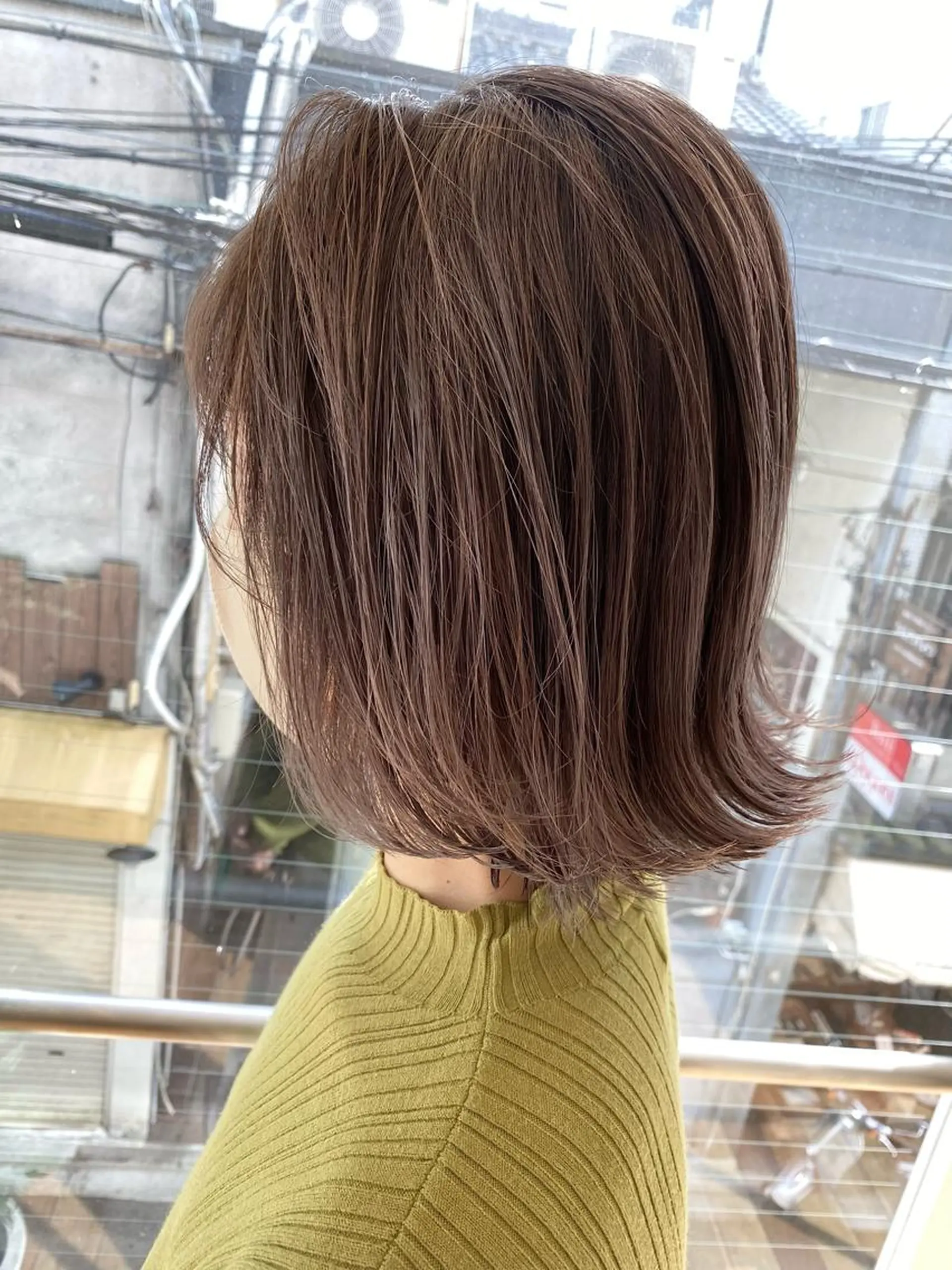 ミディアム カラー ヘアアレンジ カット ヘアカラー トリートメント 久米 治仁のヘアスタイル