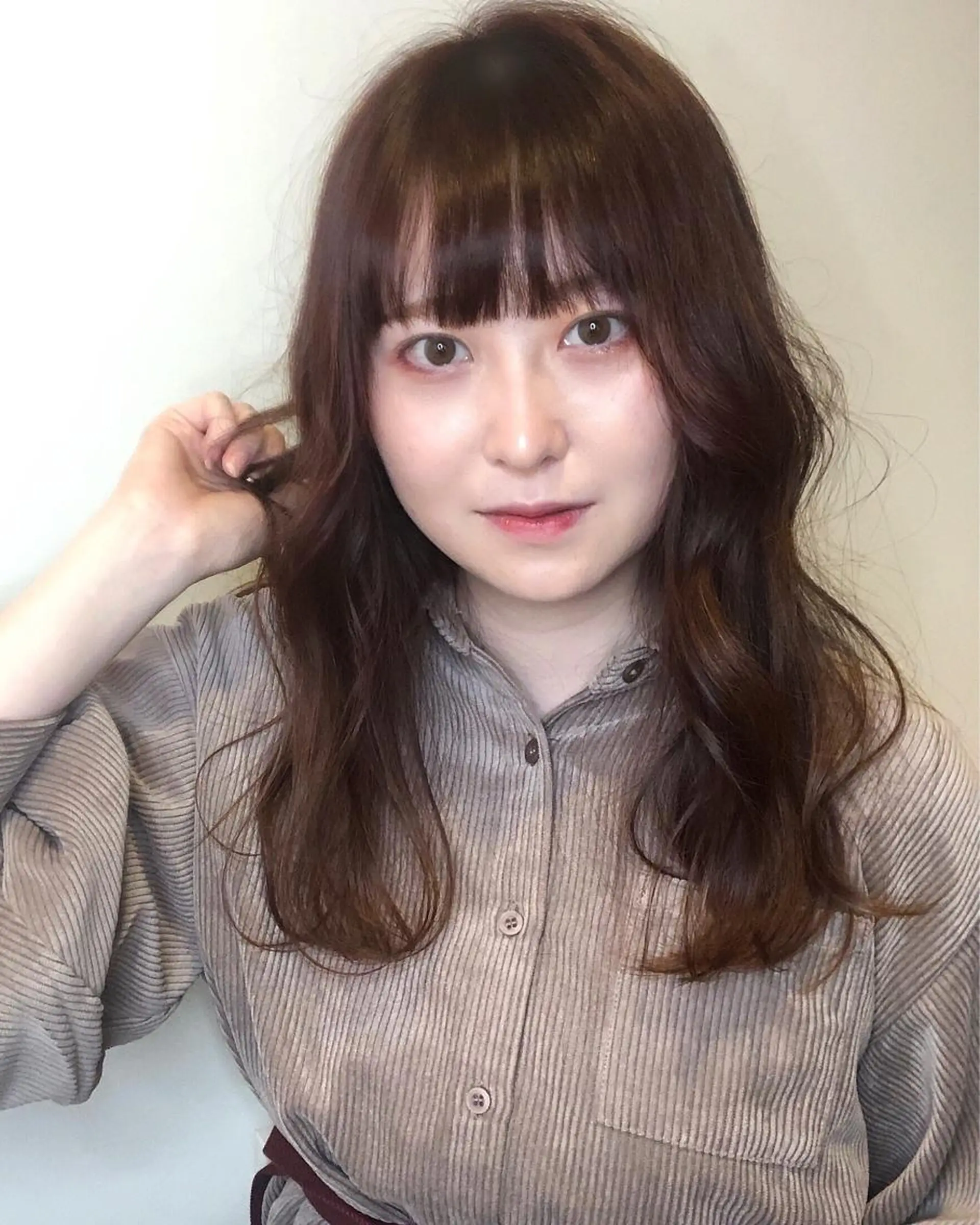 セミロング カラー 永井 亜実のヘアスタイル