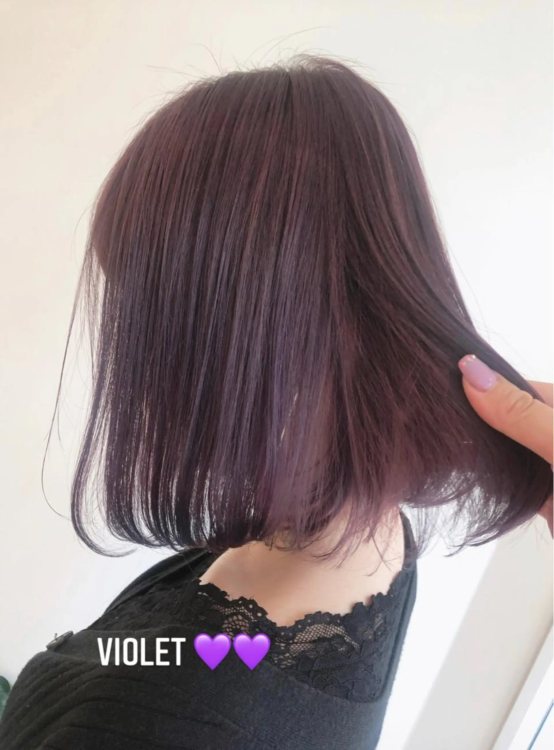 ミディアム カラー 透明感カラー バイオレットカラー ヘアカラー Rina  のヘアスタイル