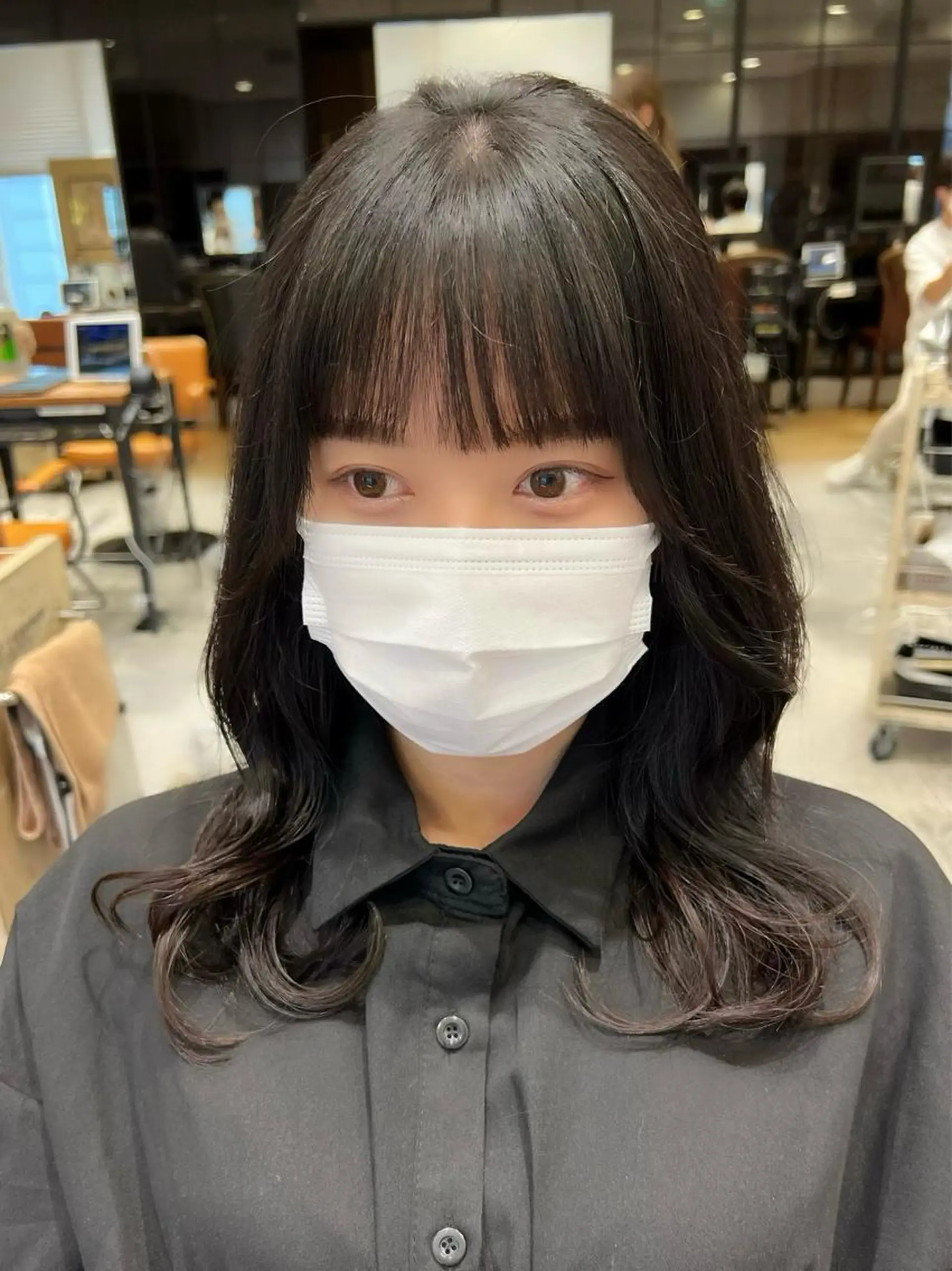 セミロング くびれヘア 髪質改善 縮毛矯正 🧡くびれヘア/前髪 顔周り🧡久原結衣のヘアスタイル