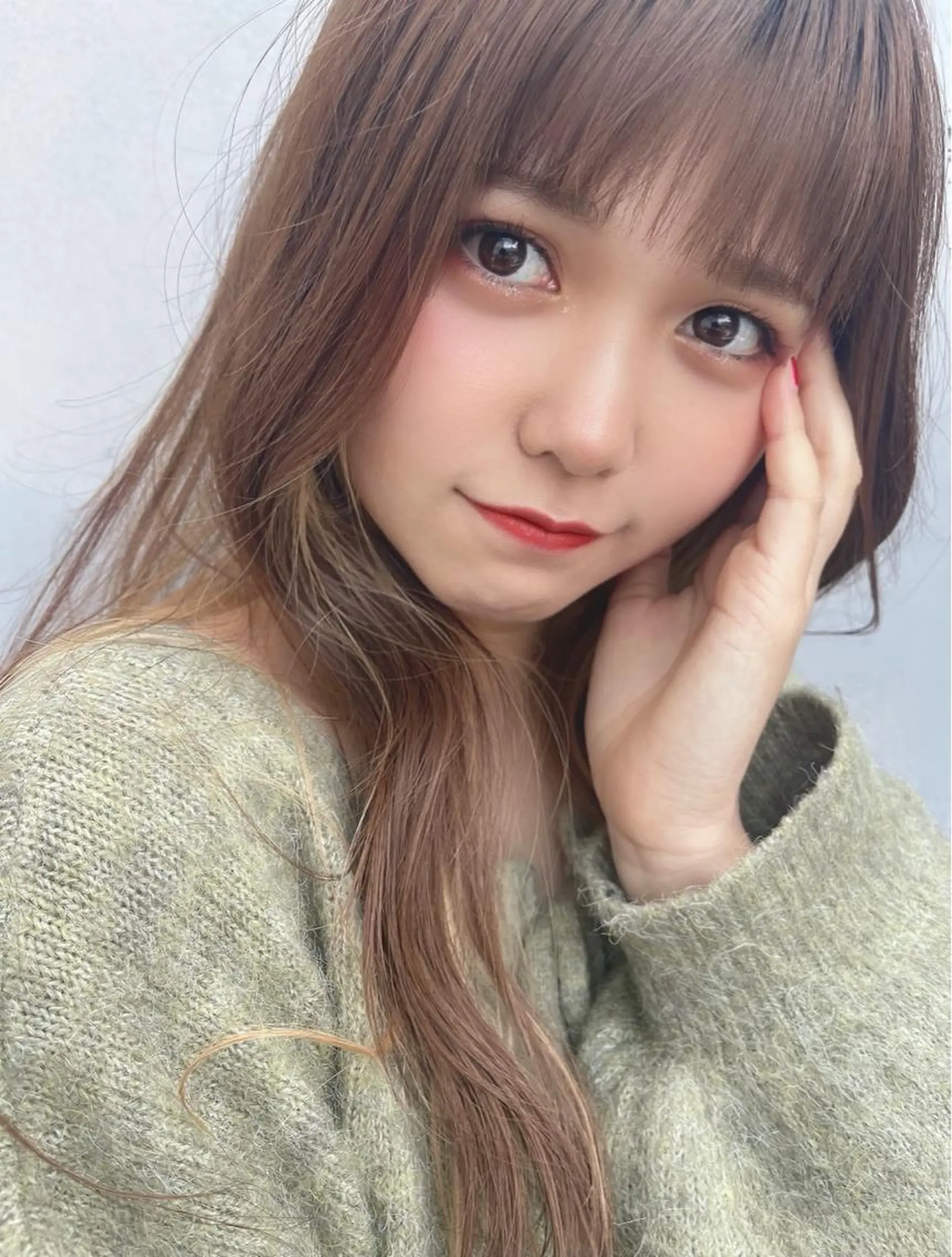 ロング 顔まわりレイヤー/ bob及川亜沙美のヘアスタイル